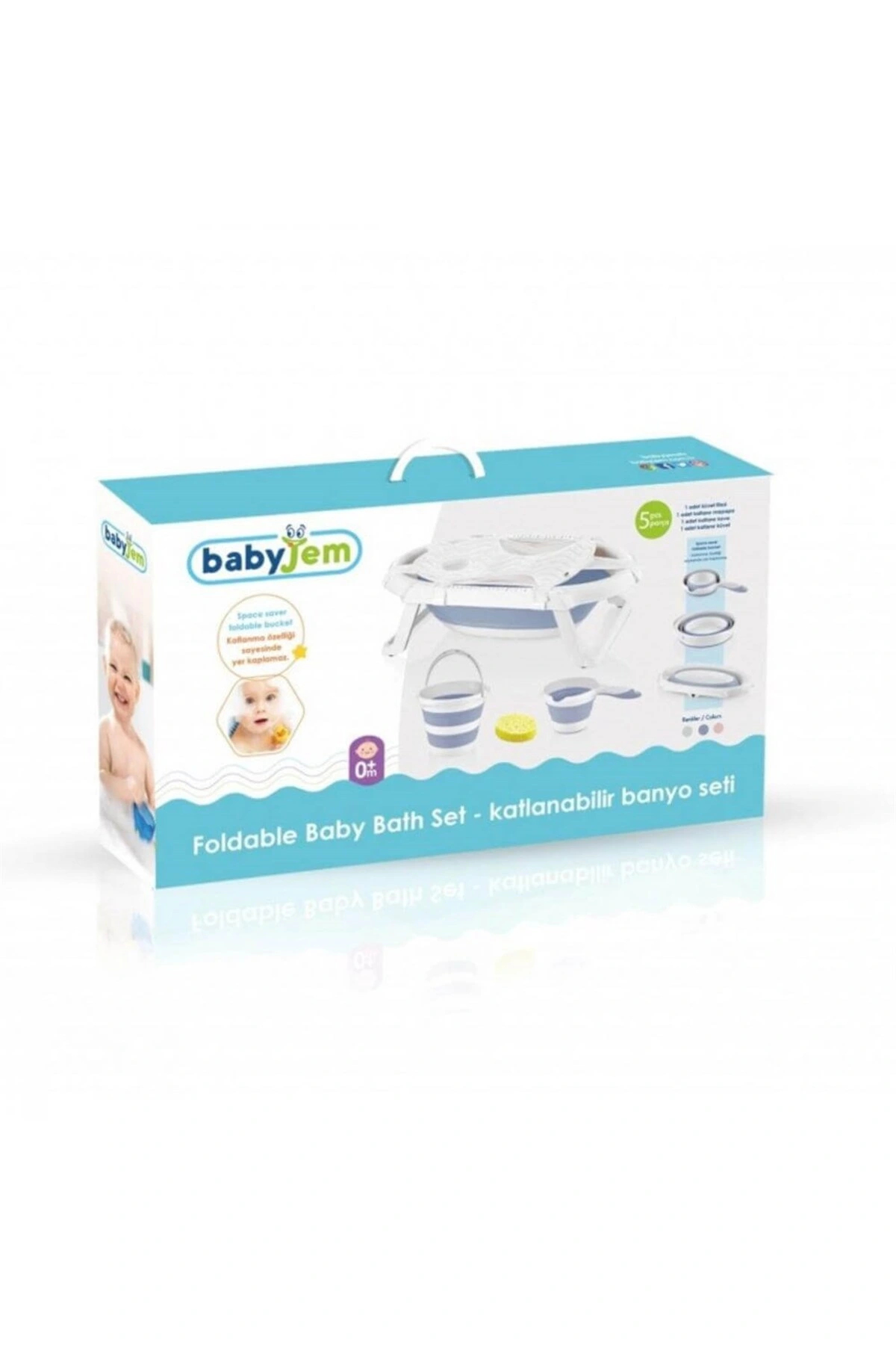 Babyjem Katlanabilen Bebek Banyo Seti Gri fotoğrafı 7 (önizleme)