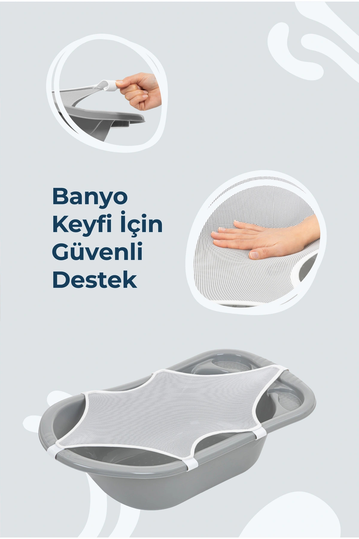 Babyjem Ayaklı Bebek Banyo Seti 7 Parça - Ekru fotoğrafı 4 (önizleme)