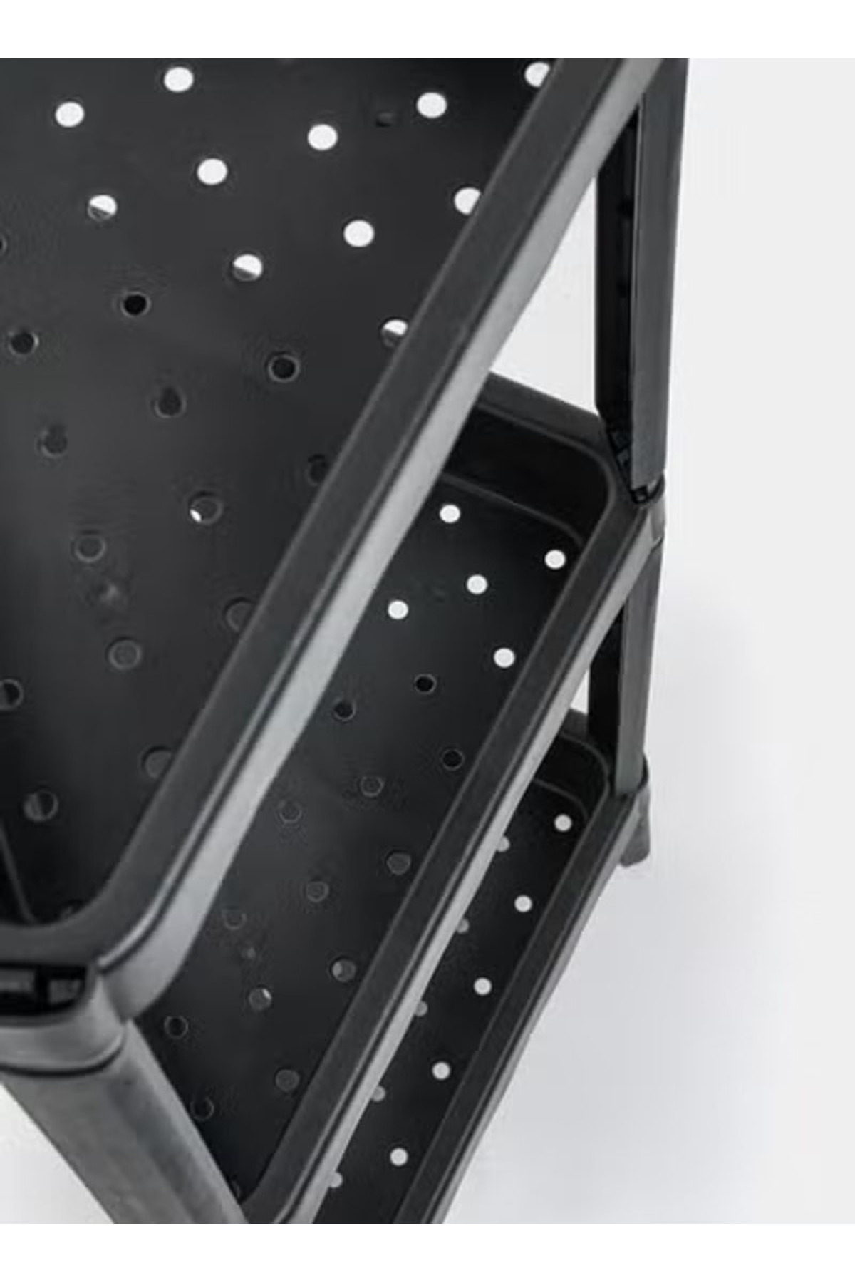 وحدة رفوف زاوية بلاستيكية ذات ثبات ومتانة عالية، 4 طوابق 85*45*25 سم