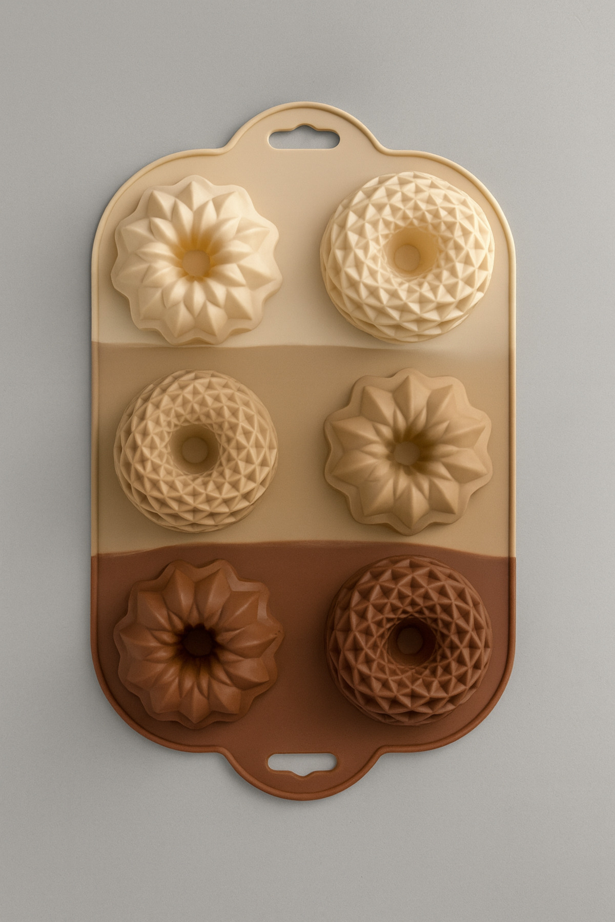 BEYZANA Altılı Karma Şekilli Silikon Fırın Kek Kurabiye Çikolata Kalıbı