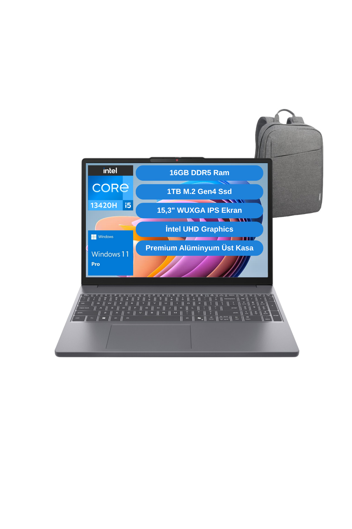 IP Slim 3 14IRH10 Intel Core i5 13420H 16GB 1TB SSD 15.3" W11P Laptop - Lenovo Ç
