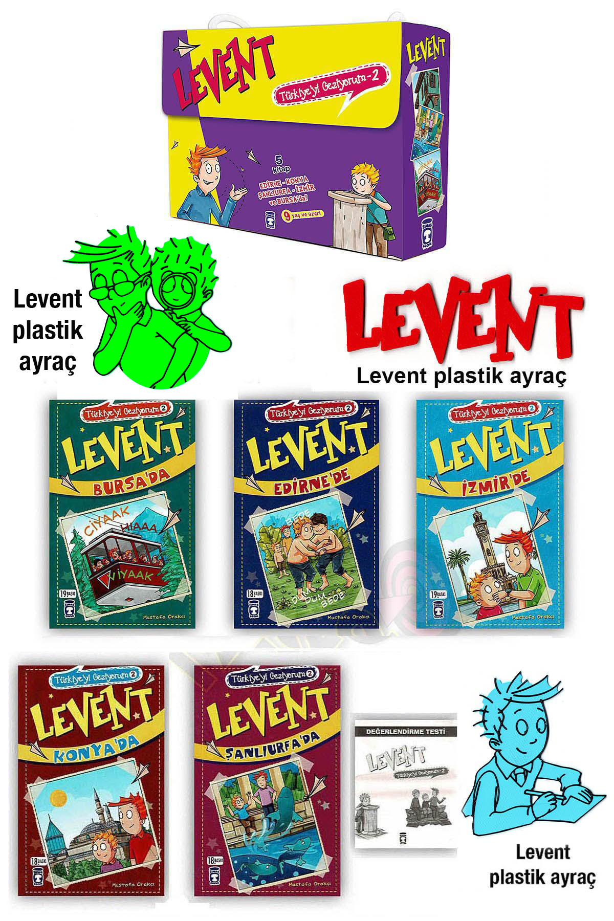 Timaş Çocuk Levent Türkiye'yi Geziyorum 2 Set (5 Kitap 8+ yaş
