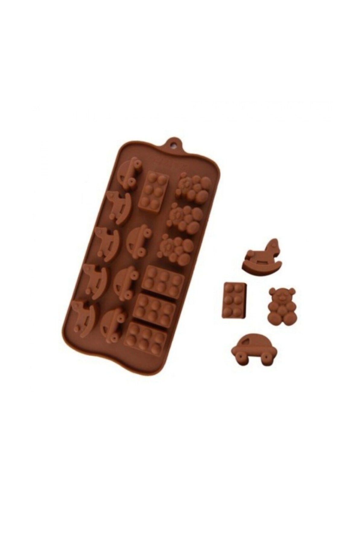 hobs Bebek Oyuncakları Silikon Kalıp Çikolata Sabun Kokulu Taş Mum Epoksi Kalıbı 15 Delikli fotoğrafı 3 (önizleme)