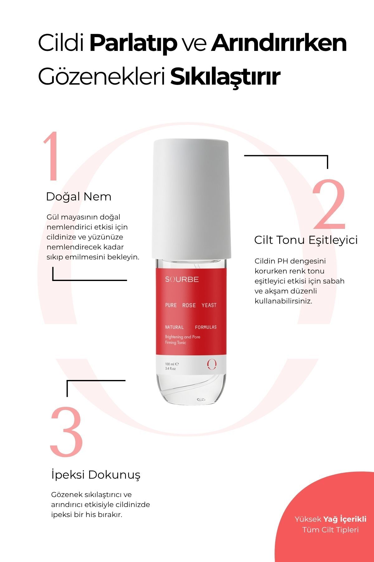 Gül Mayası Suyu Aydınlatıcı Ve Gözenek Sıkılaştırıcı Tonik 100ml — TYCBAOTH5N170772211427406 — تصویر 2 از 5