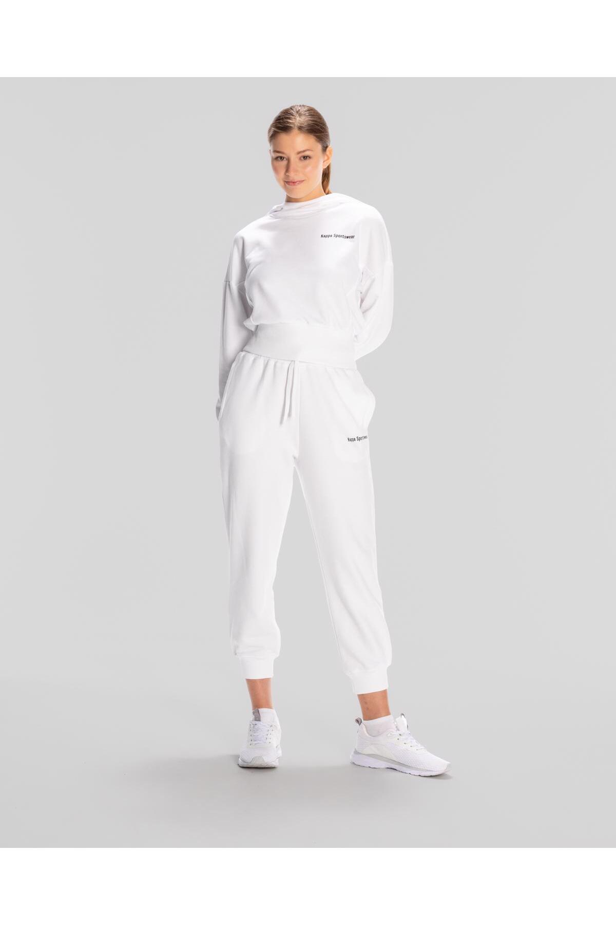 Kappa Authentic Jessa Hoodie Wmn Kadın Beyaz Regular Hoodie görsel 2