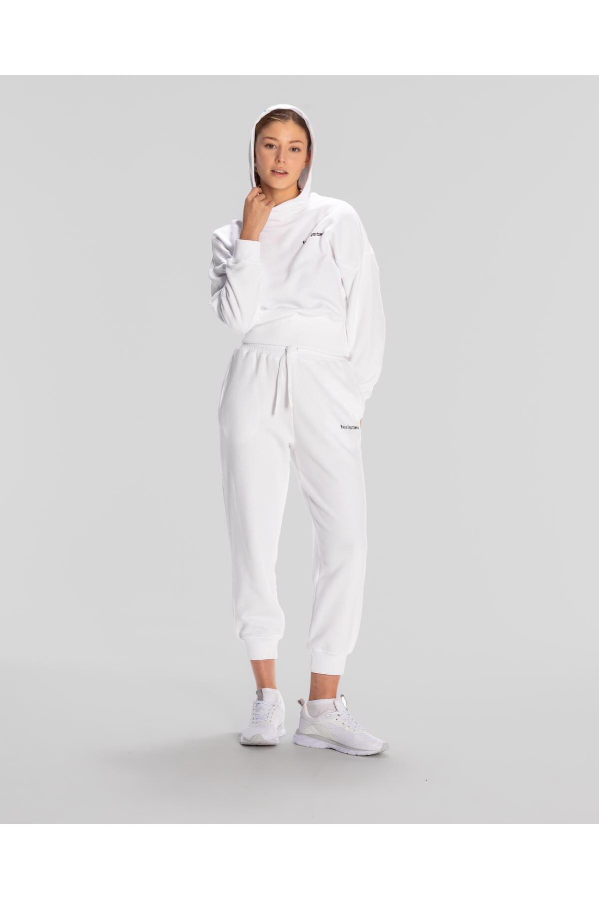 Kappa Authentic Jessa Hoodie Wmn Kadın Beyaz Regular Hoodie görsel 3