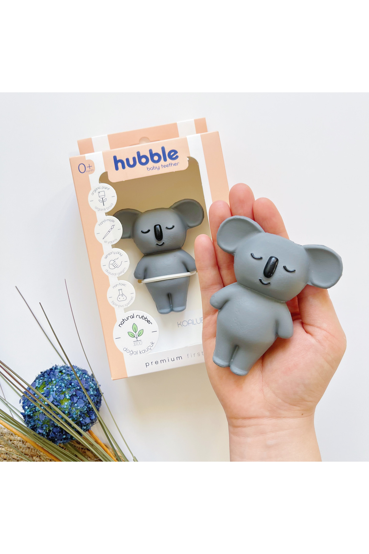 Hubble Bebek Diş Kaşıyıcı Ve Oyuncak - Koala Şekilli Dişlik (%100 DOĞAL KAUÇUK) fotoğrafı 6 (önizleme)