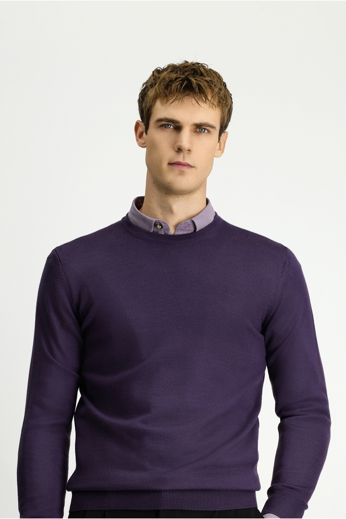 کیگیلی ژاکت بافتنی پشمی یقه گرد معمولی