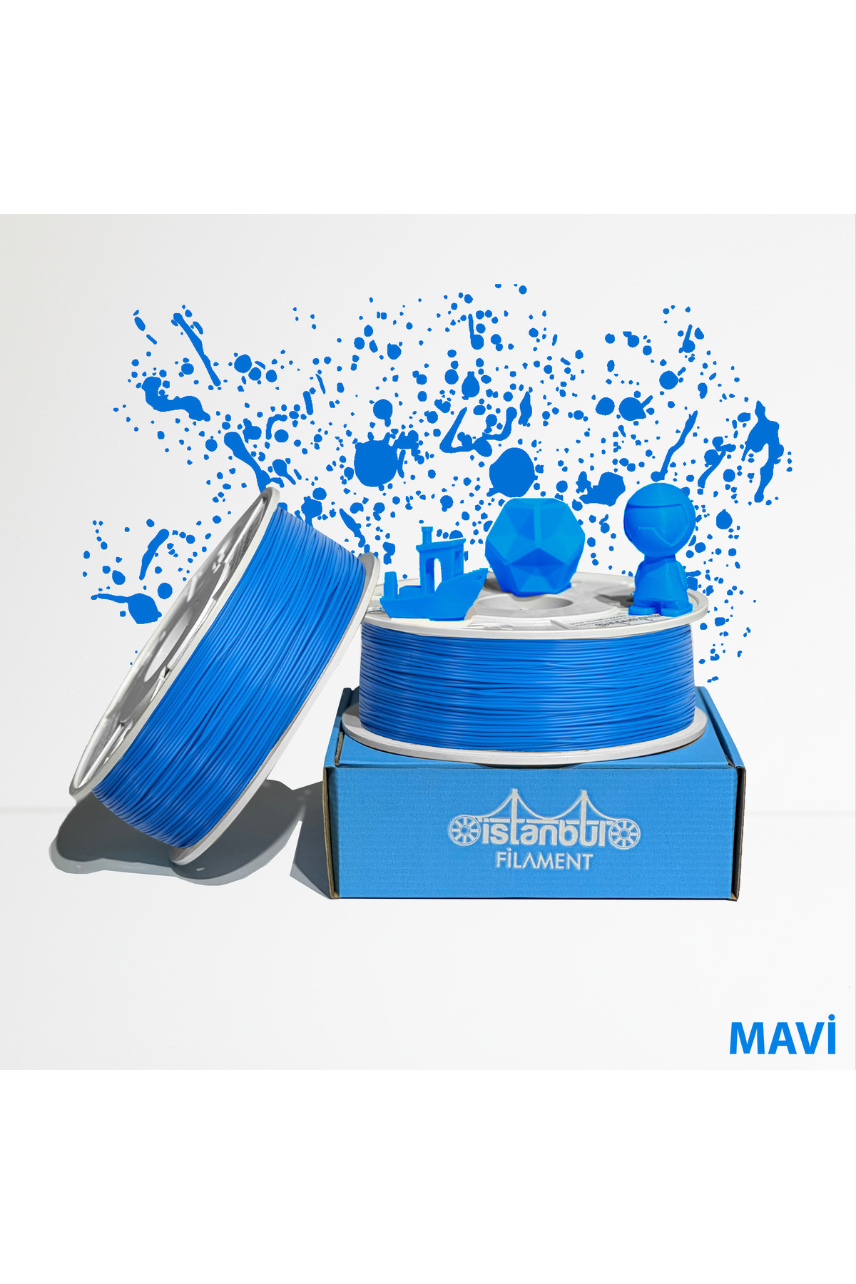 İSTANBUL FİLAMENT 3D Baskı PLA Filament Turkuaz 1 Kg Ø 1,75mm ± 0,05 Mm