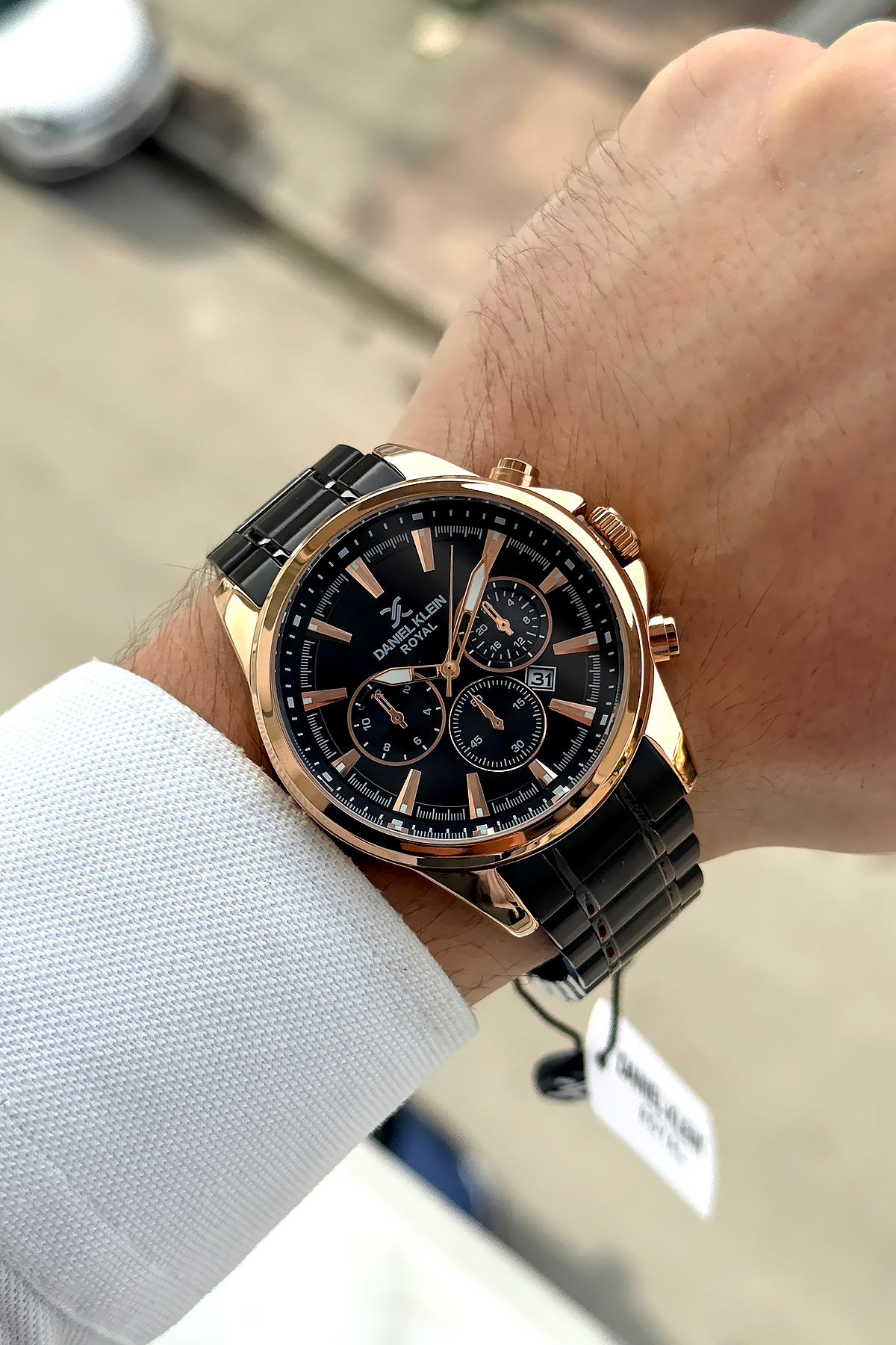 Daniel Klein %100 Orijinal Siyah Renk Çelik Kordon Yeni Sezon Erkek Kol Saati Bileklik Hediyeli görsel 3