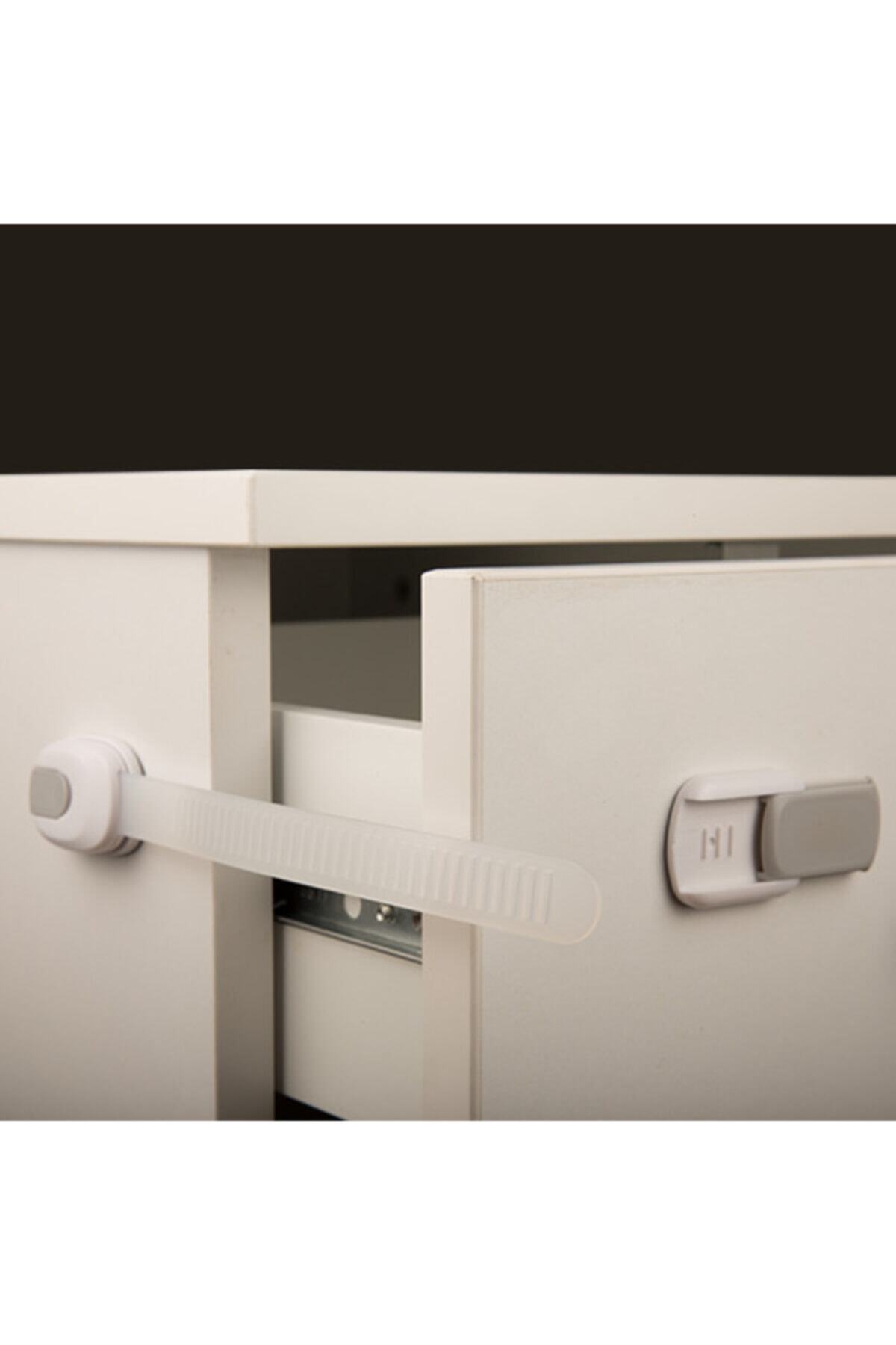 Miningaa Ayarlanabilir Çok Amaçlı Mandallı Kilit - Beyaz (3'lü) fotoğrafı 5 (önizleme)