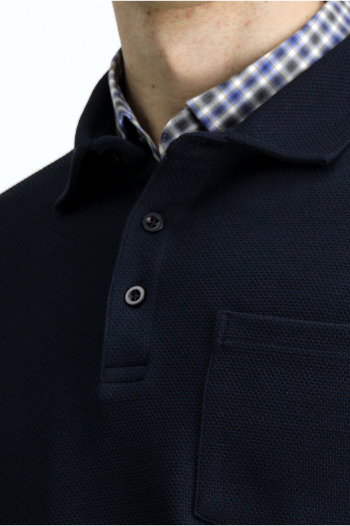 Kiğılı  Polo Yaka Regular Fit Desenli Cepli Pamuk Sweatshirt - Görsel 6