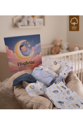 Huglette Nova - Premium Yenidoğan Erkek Bebek Seti – Amigurumi + Müslin Örtü ...