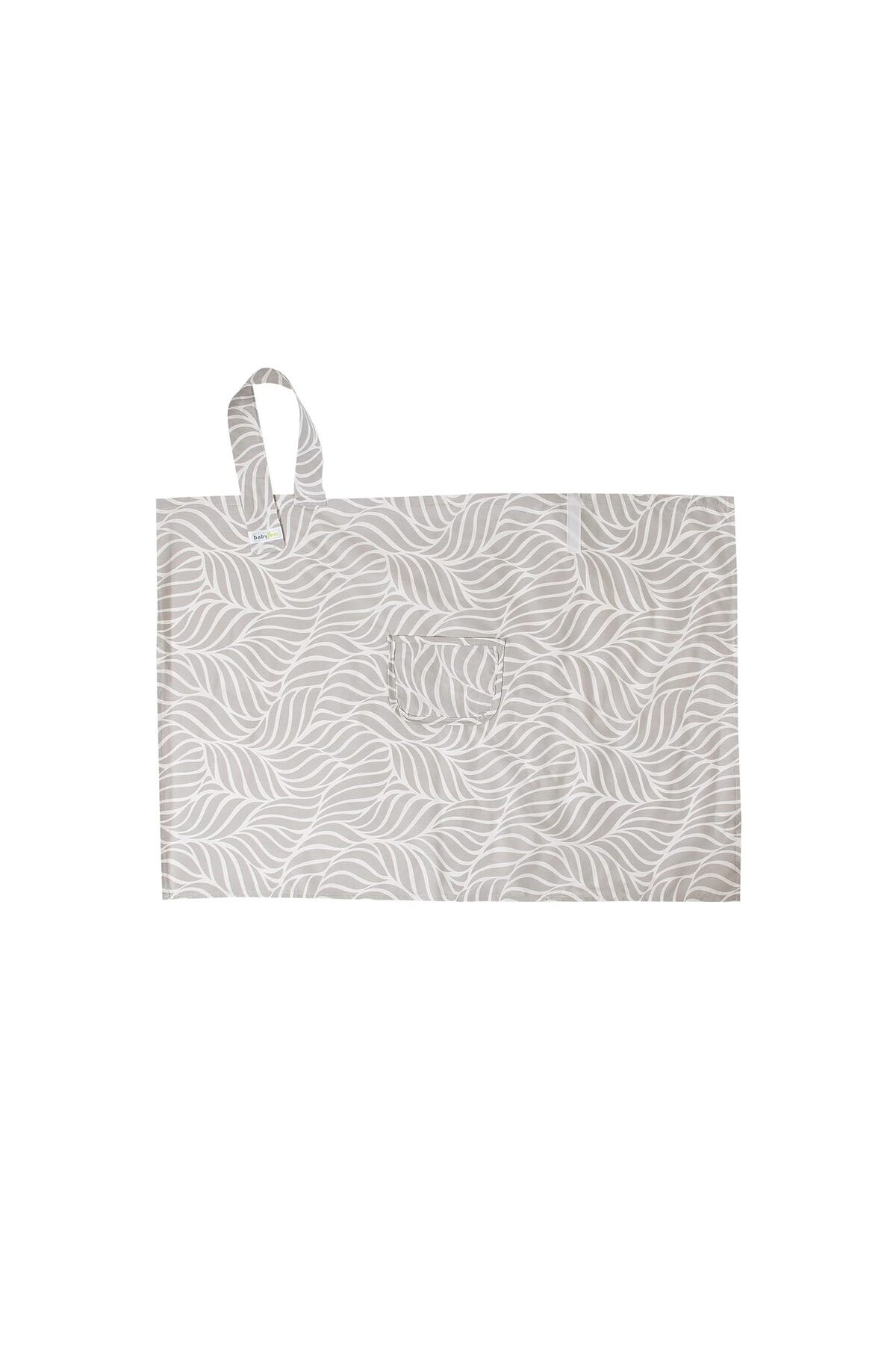 Hype Store Babyjem Cepli Emzirme Önlüğü (Gri Yaprak)