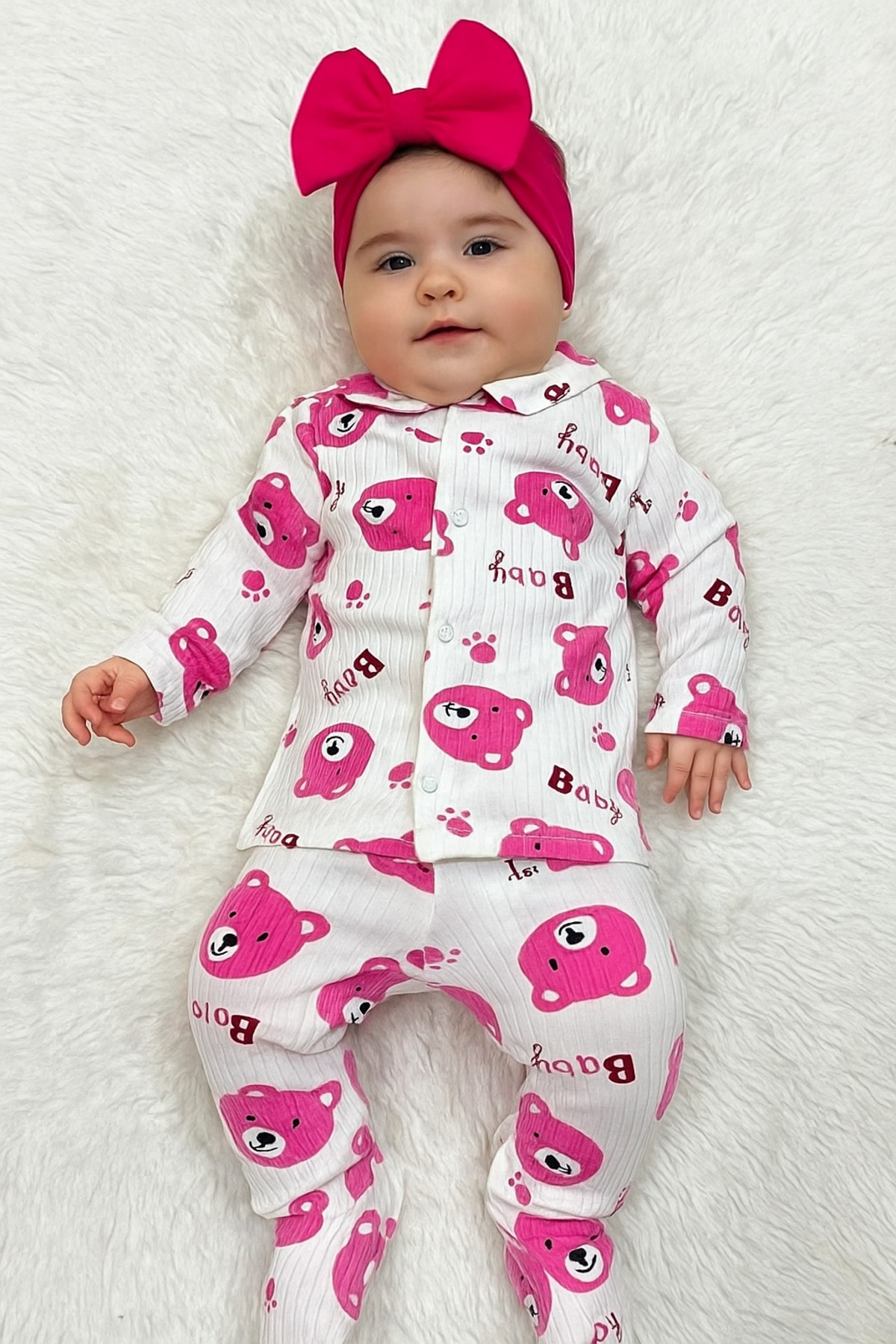 anne dokunuşu gibi KUZUM BEBE Yeşil Ayıcıklı Organik Yenidoğan Fitilli Kumaş Erkek Ve Kız Bebek 2’li Hastane Çıkışı Pamuk Takım fotoğrafı 2 (önizleme)