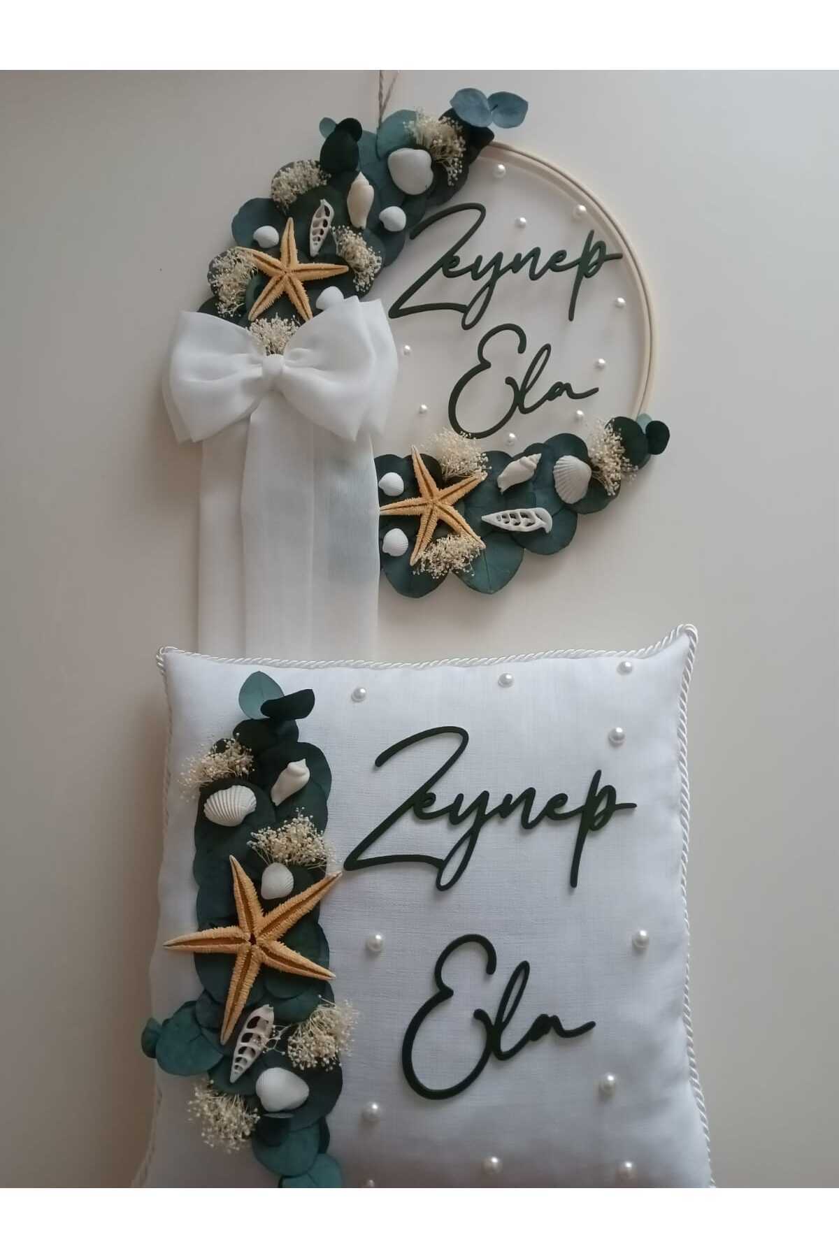 Moshi Design Beyaz İnci yastıklı bebek kapı süsü fotoğrafı 6 (önizleme)