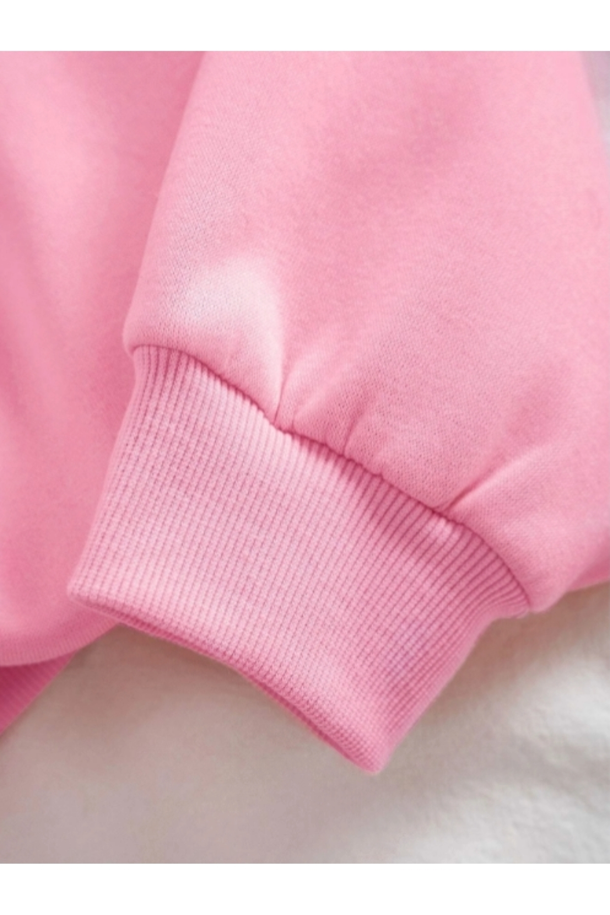 İNFİNİTY LİFE (3 İPLİK) Kadın Kalp Baskılı Bisiklet Yaka Oversize Sweatshirt görsel 4