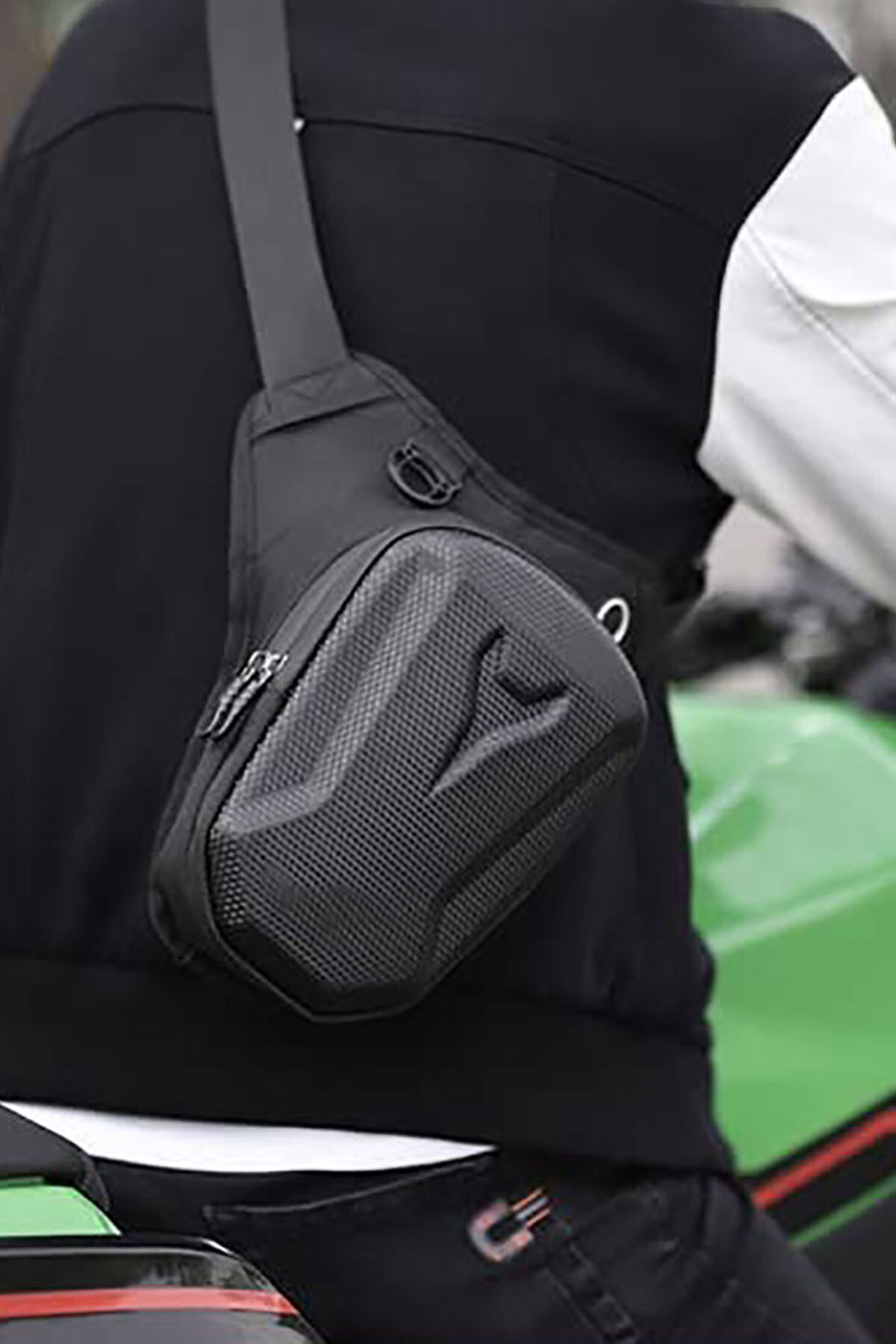 Lederax Motosiklet Bisiklet Scooter Bacak Çantası Bel Çantası LD617 görsel 6