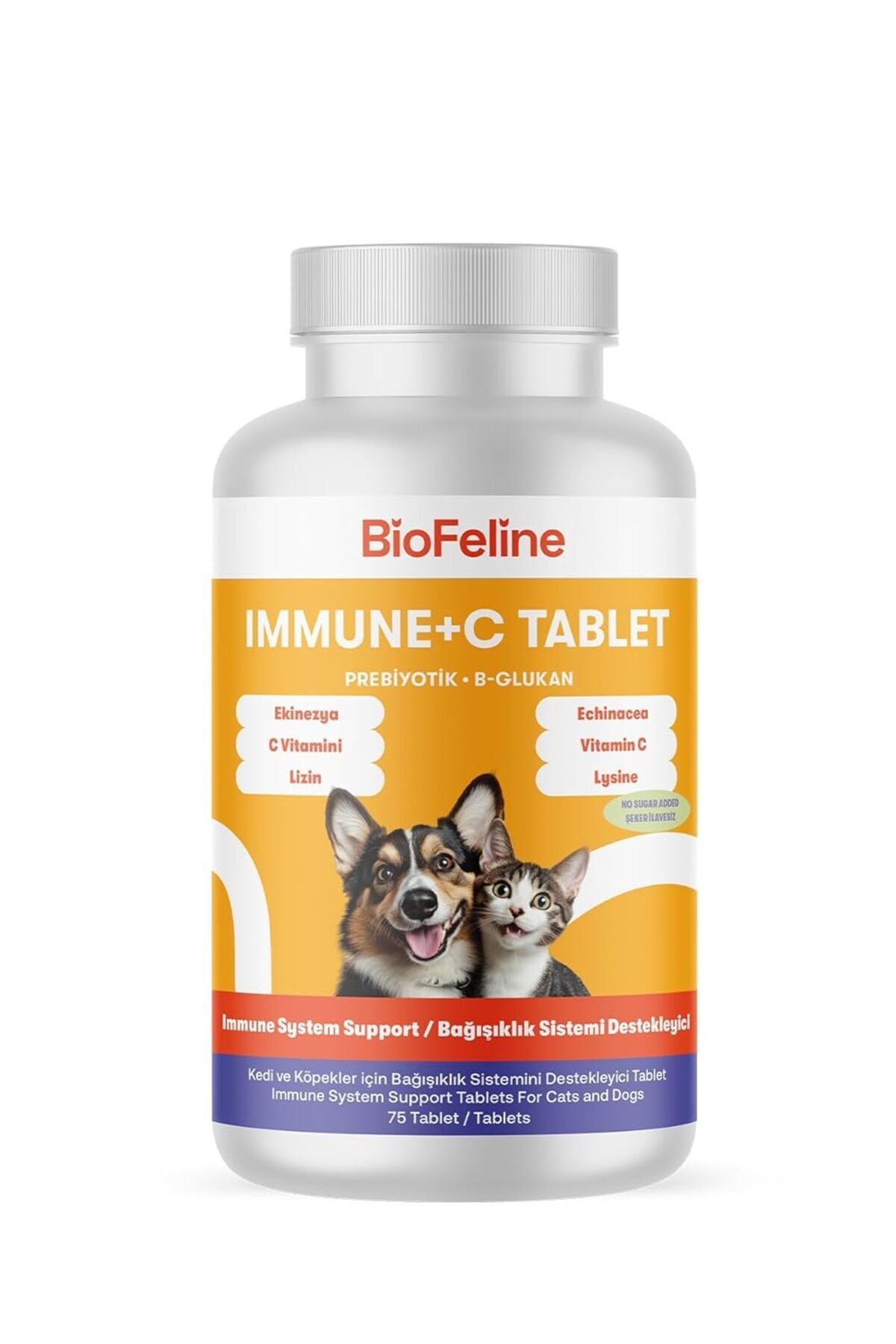 Shop a Way Immune C Tablet ve Kedi ve Köpekler İçin Bağışıklık Sistemi Desteği ve 75 Tablet