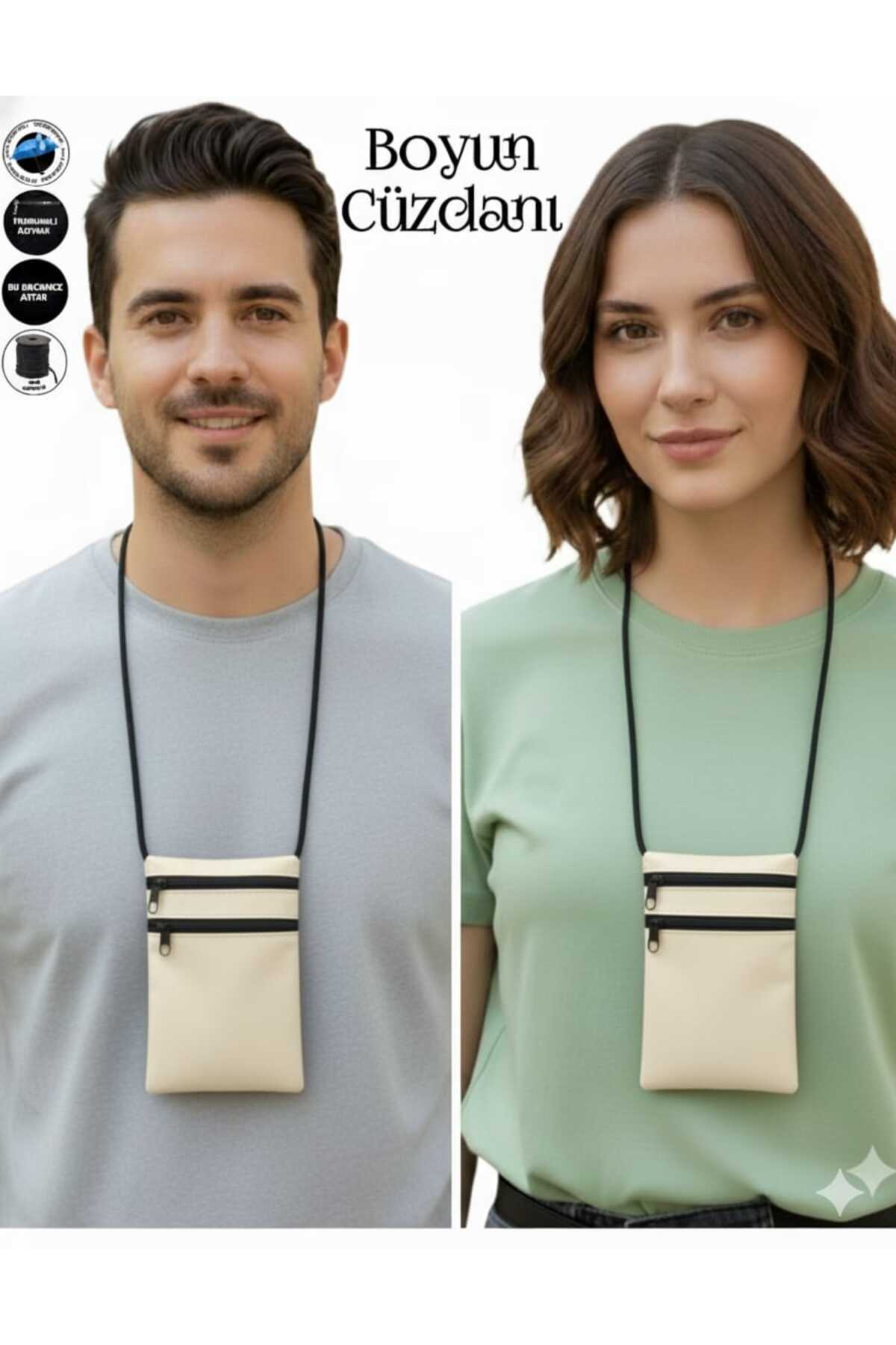 SEVBAGS Asker Umre Hac Su Geçirmez Telefon Ve Para Boyun Cüzdanı Günlük Kullanıma Uygun