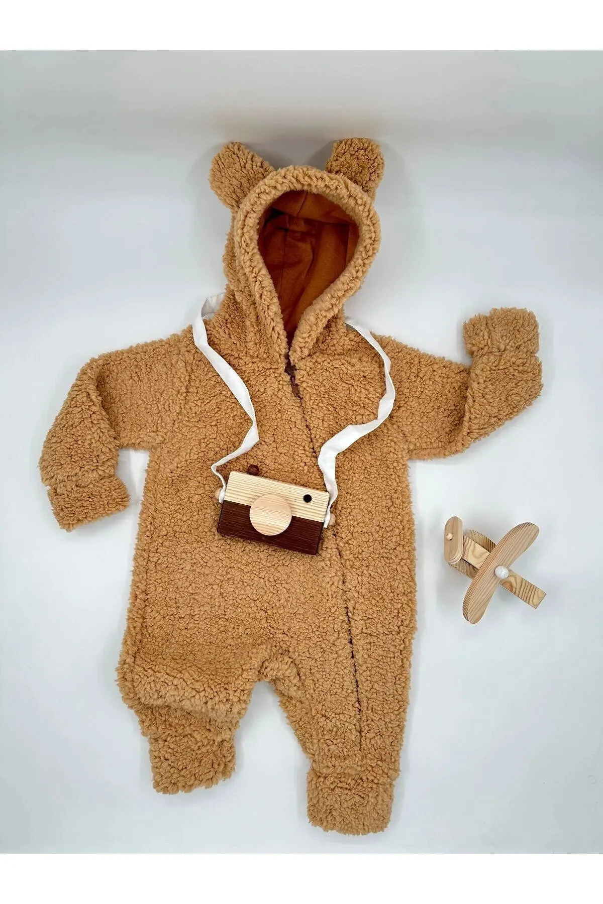 BABYSİ KİDS CLUB Kapşonlu Bebek Peluş Welsoft Tulum (DIŞ VE IÇ ÇİFT TARAFLI WELSOFT PELUŞ YÜNLÜ) fotoğrafı 7 (önizleme)