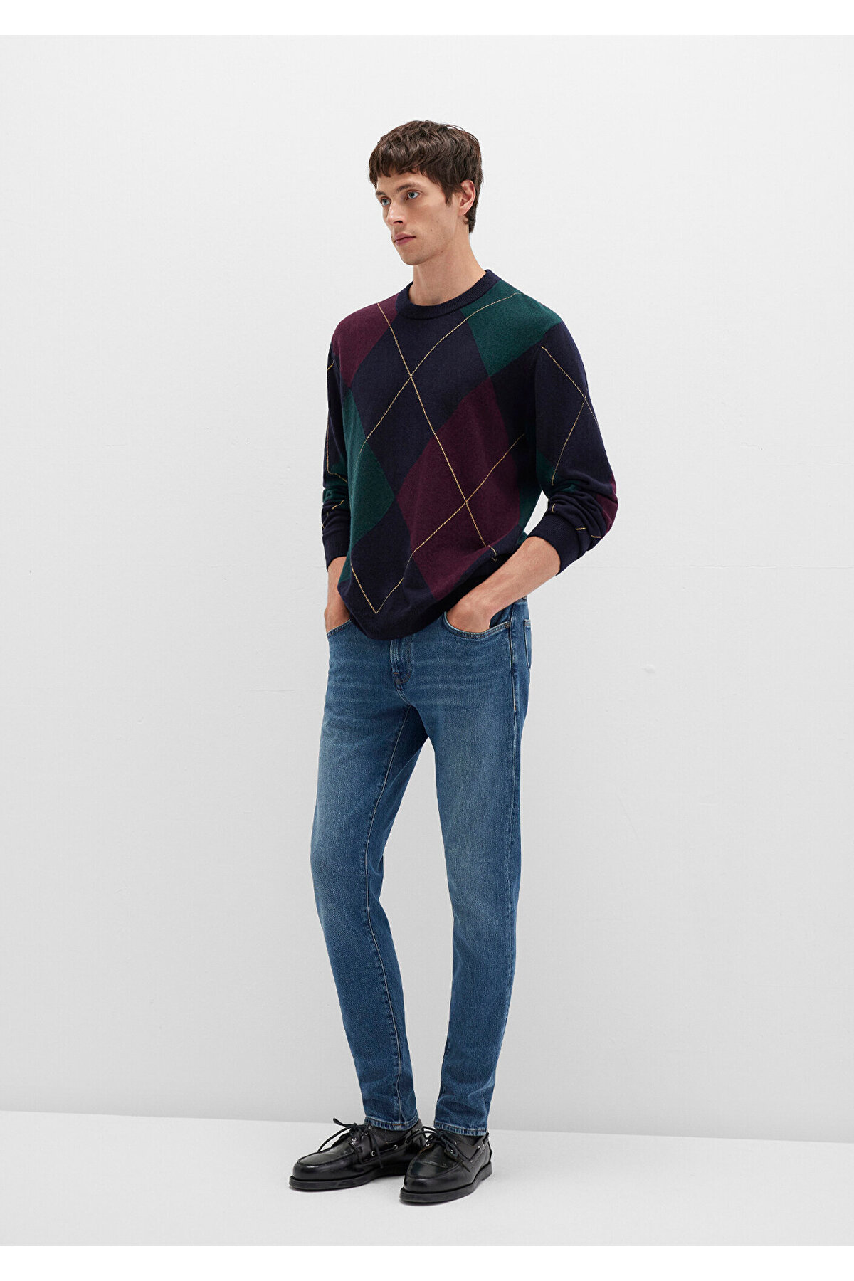 ماوی شلوار جین کلاسیک جیمز مدل Indigo Blue Hazy 0042487697