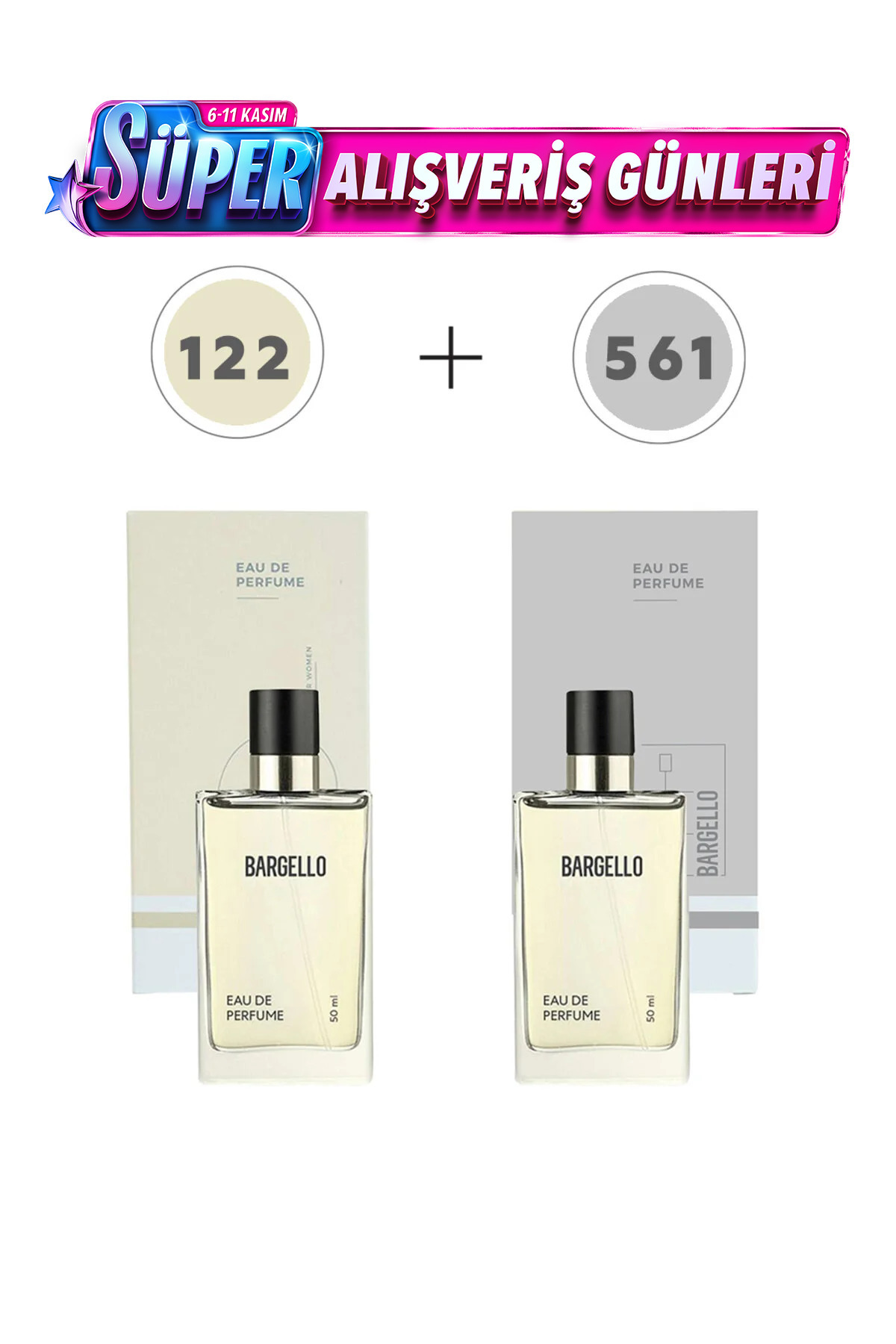 Bargello Kadın & Erkek Parfüm Seti 122 Oriental 561 Fresh 50 ml Edp