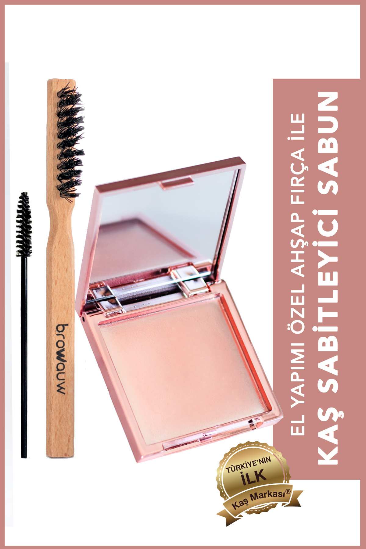 BROWWAUW Kaş Sabitleyici Sabun Ve Kaş Şekillendirici Fırça