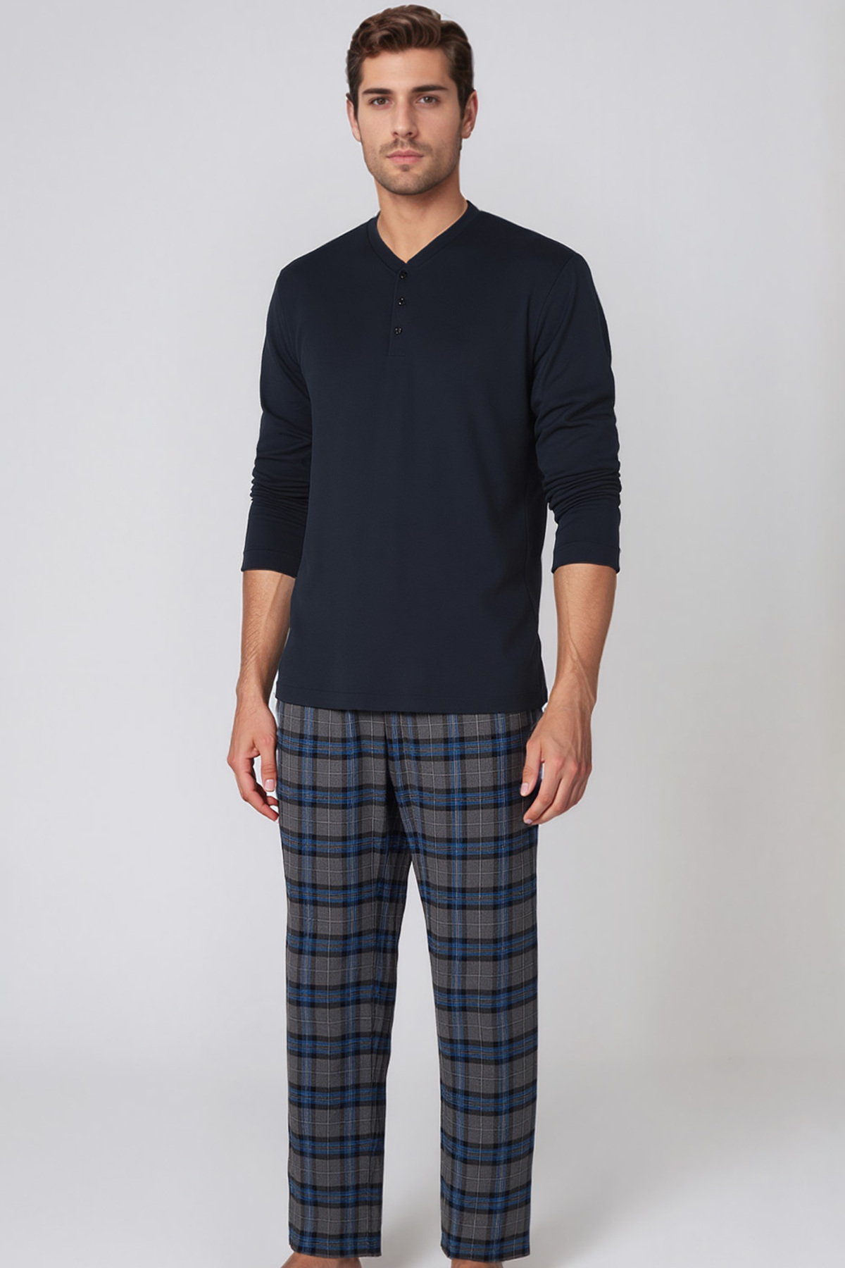 Kom Arthur Yarım Patlı Erkek Pijama Takımı görsel 6