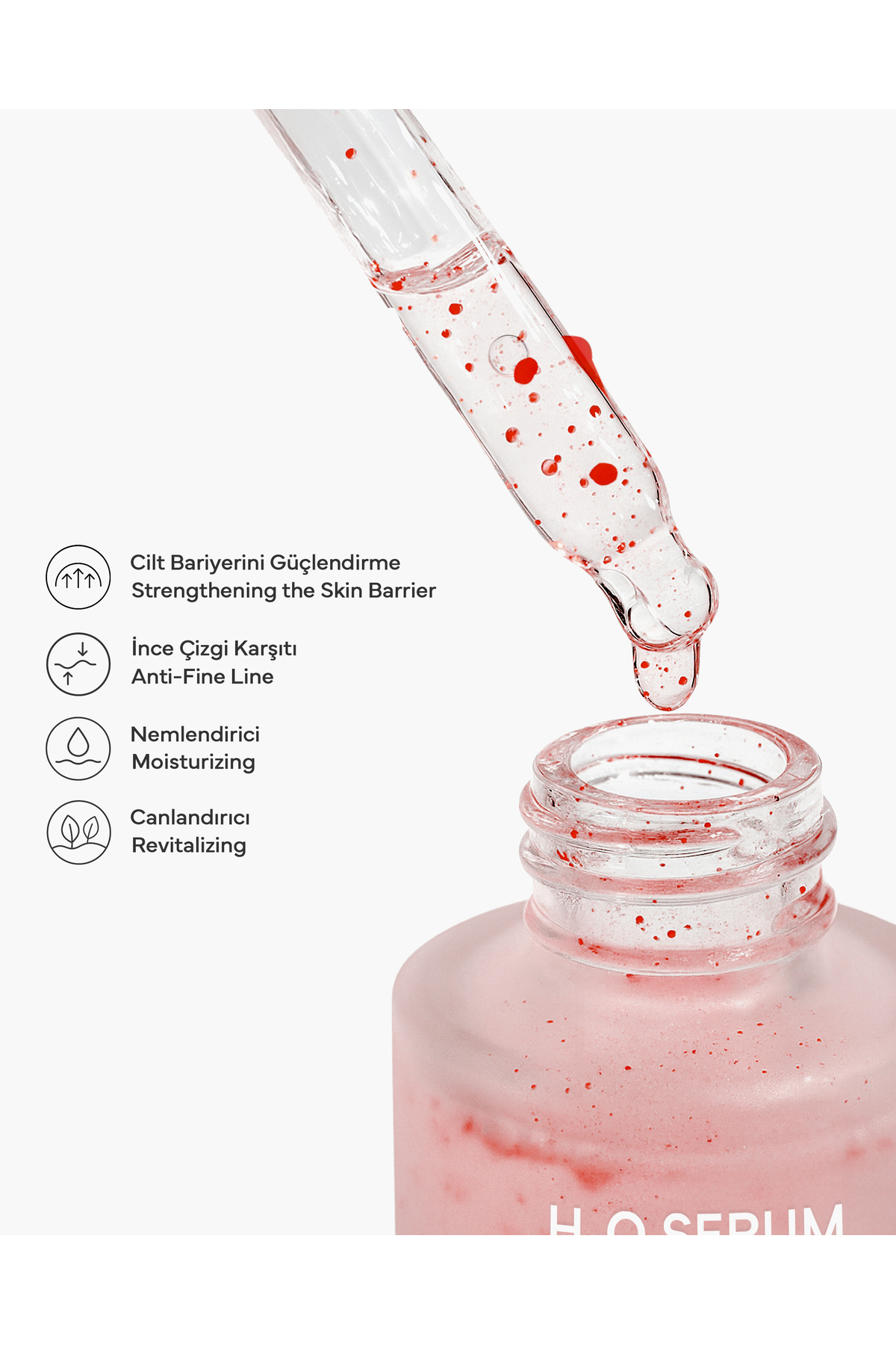 Yoğun Nemlendirici Ve Bariyer Güçlendirici H2o Serum (HYALURONİC ACİD 4D & VİTAMİN E) 30ml — SG001 — تصویر 3 از 7