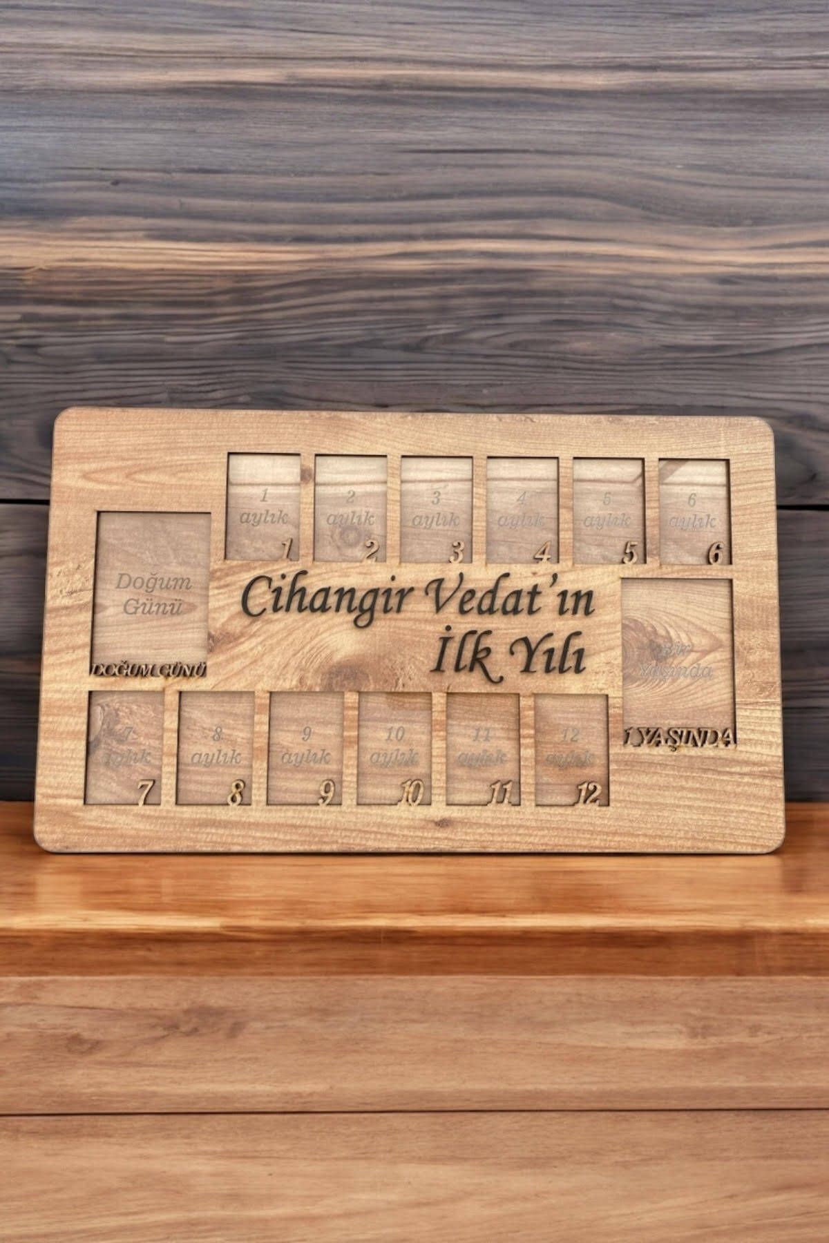 kalıcı anlar Bebekler İçin Özel Ahşap Doğum Albümü fotoğrafı 2 (önizleme)