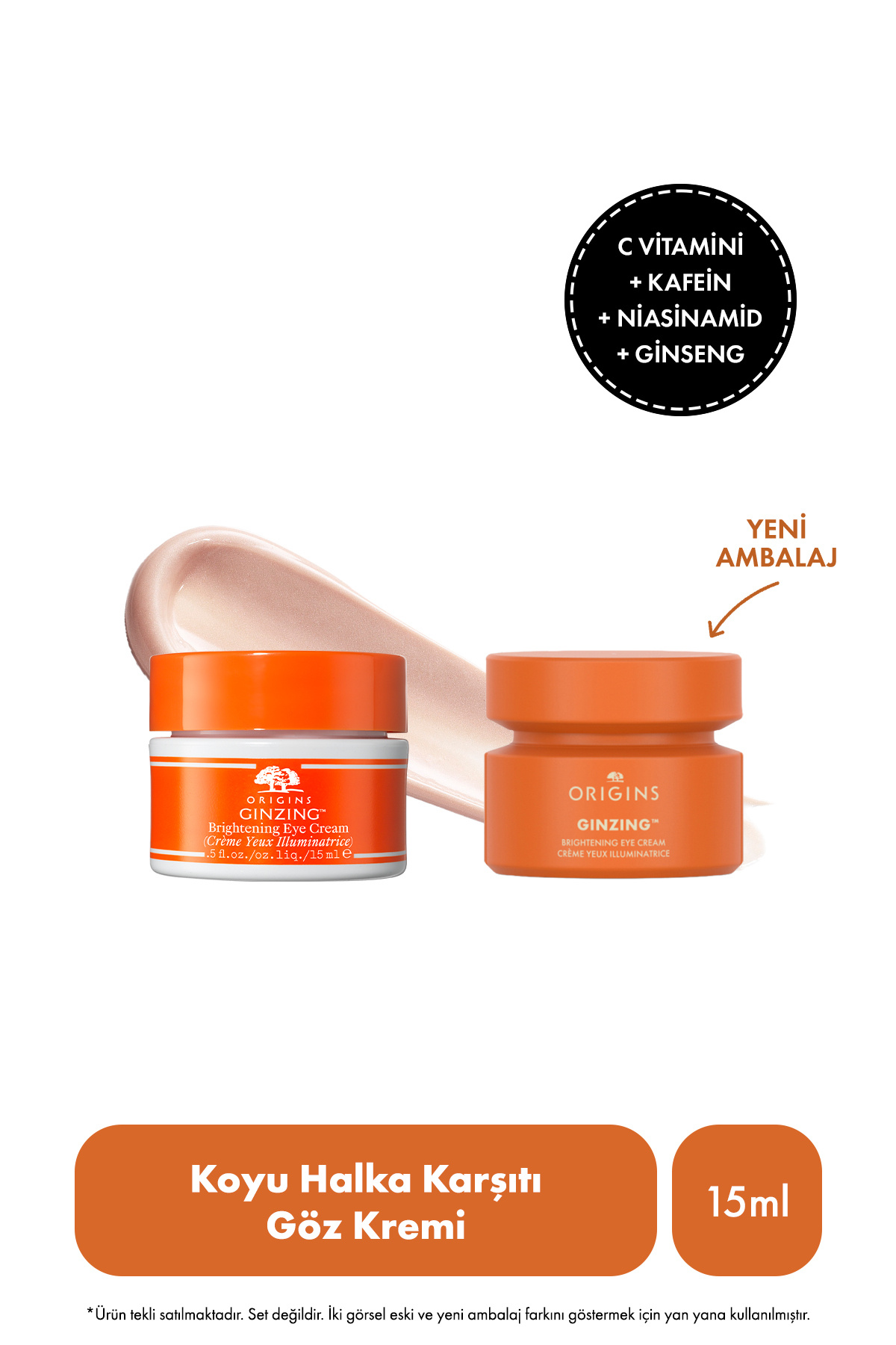 Origins C Vitamini & Niasinamid Içeren Ginzing™ Canlandırıcı Göz Kremi 15 ml Orijinal