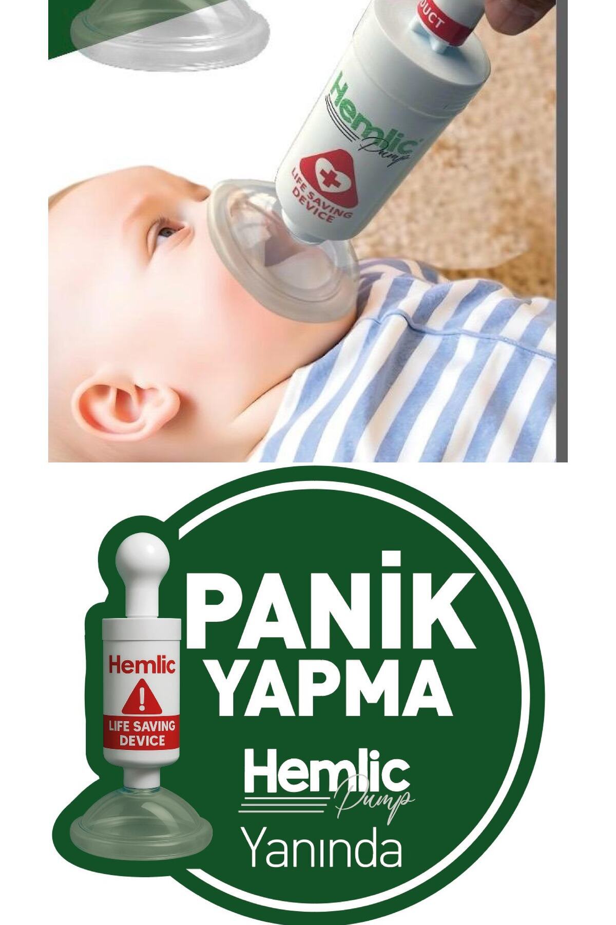 hemlic pump Hemlic Tıbbi Boğulma Kurtarma Pompası 2 Si 1 Arada, Yetiskinler Ve Çocuklar Icin Toplam 2 Adet