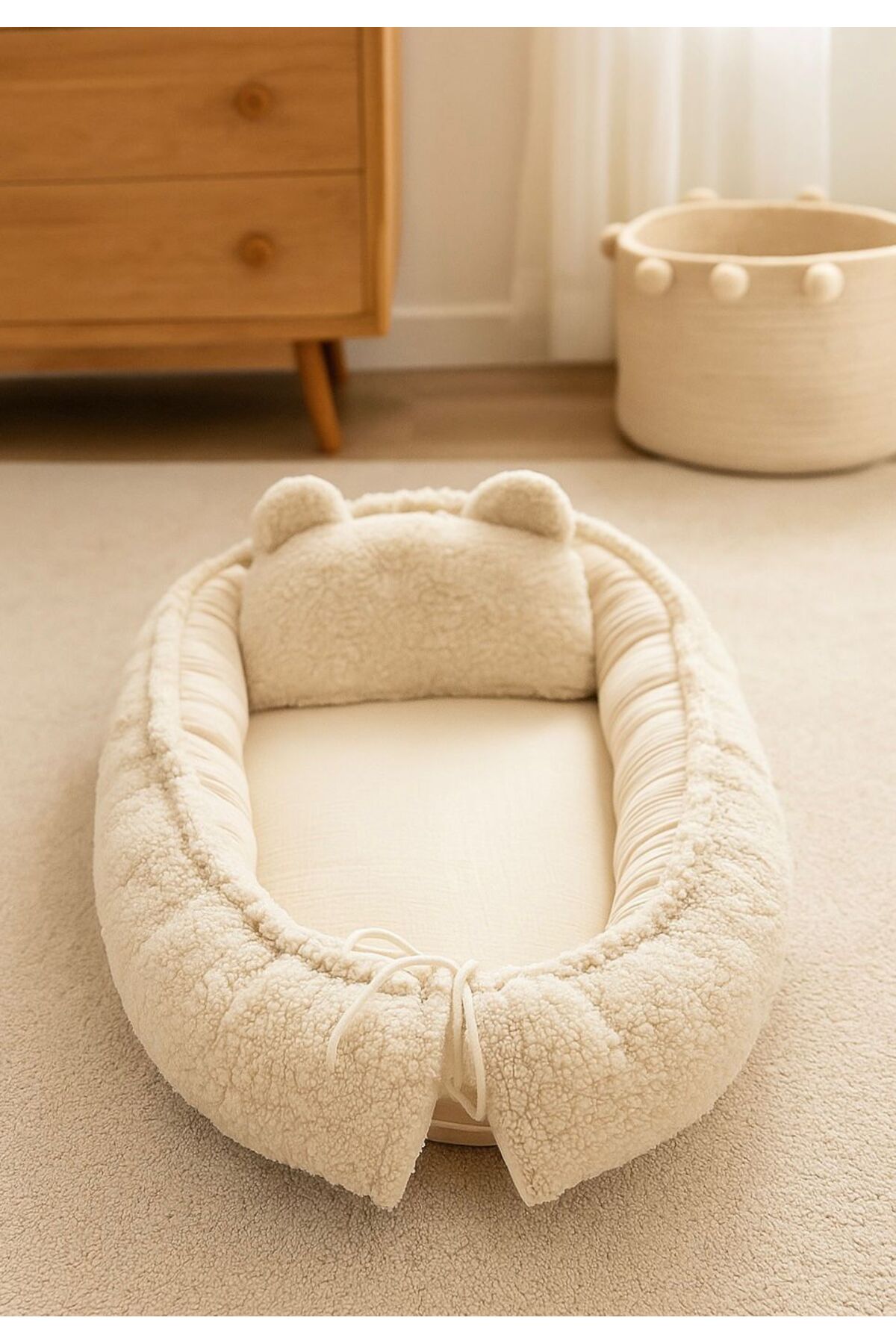 JUNİPERUS Tedy Peluş Müslin Peluş Babynest Bebek Yatağı Anne Yanı Yatağı fotoğrafı 4 (önizleme)