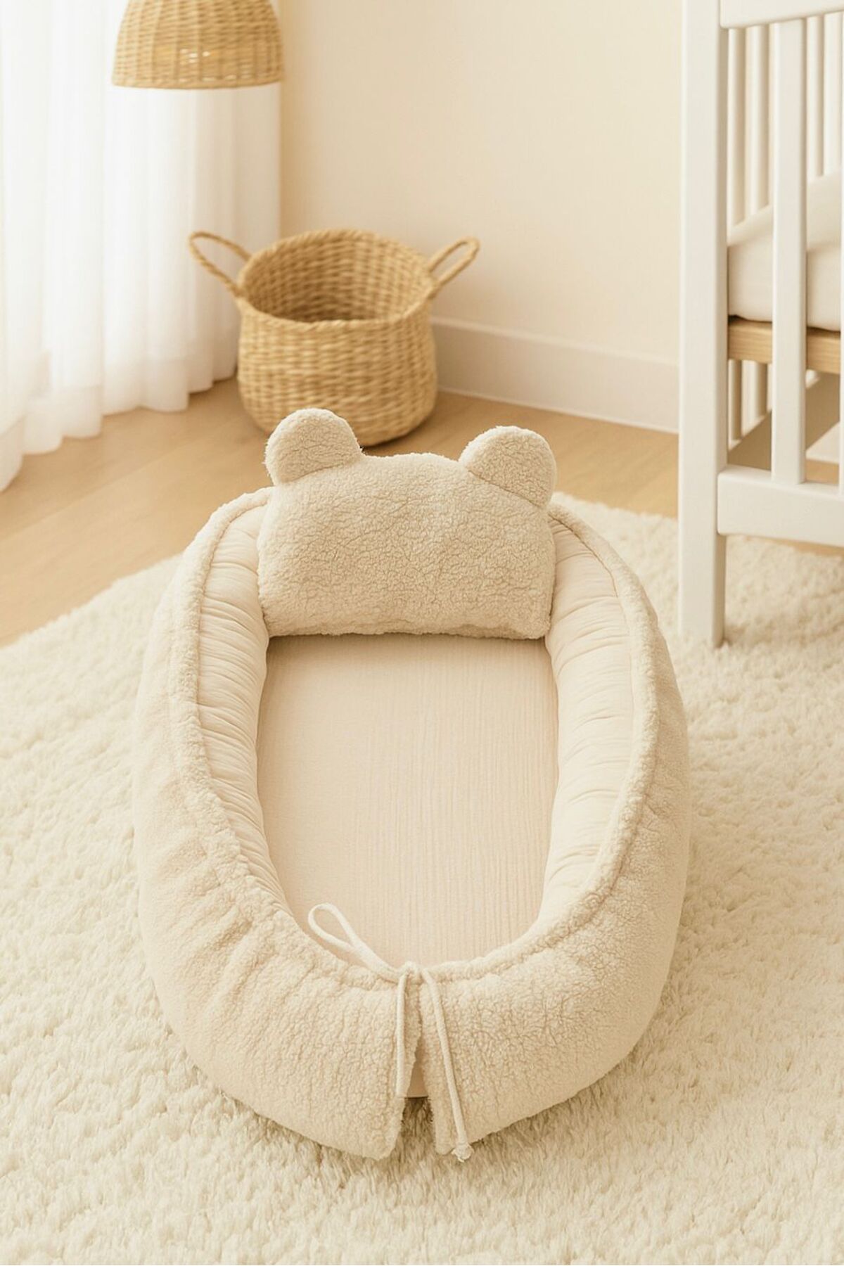 JUNİPERUS Tedy Peluş Müslin Peluş Babynest Bebek Yatağı Anne Yanı Yatağı fotoğrafı 2 (önizleme)