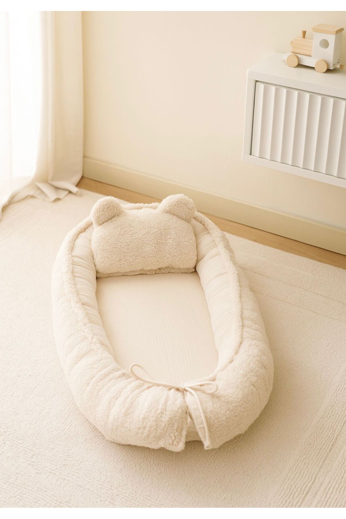 JUNİPERUS Tedy Peluş Müslin Peluş Babynest Bebek Yatağı Anne Yanı Yatağı fotoğrafı 3 (önizleme)