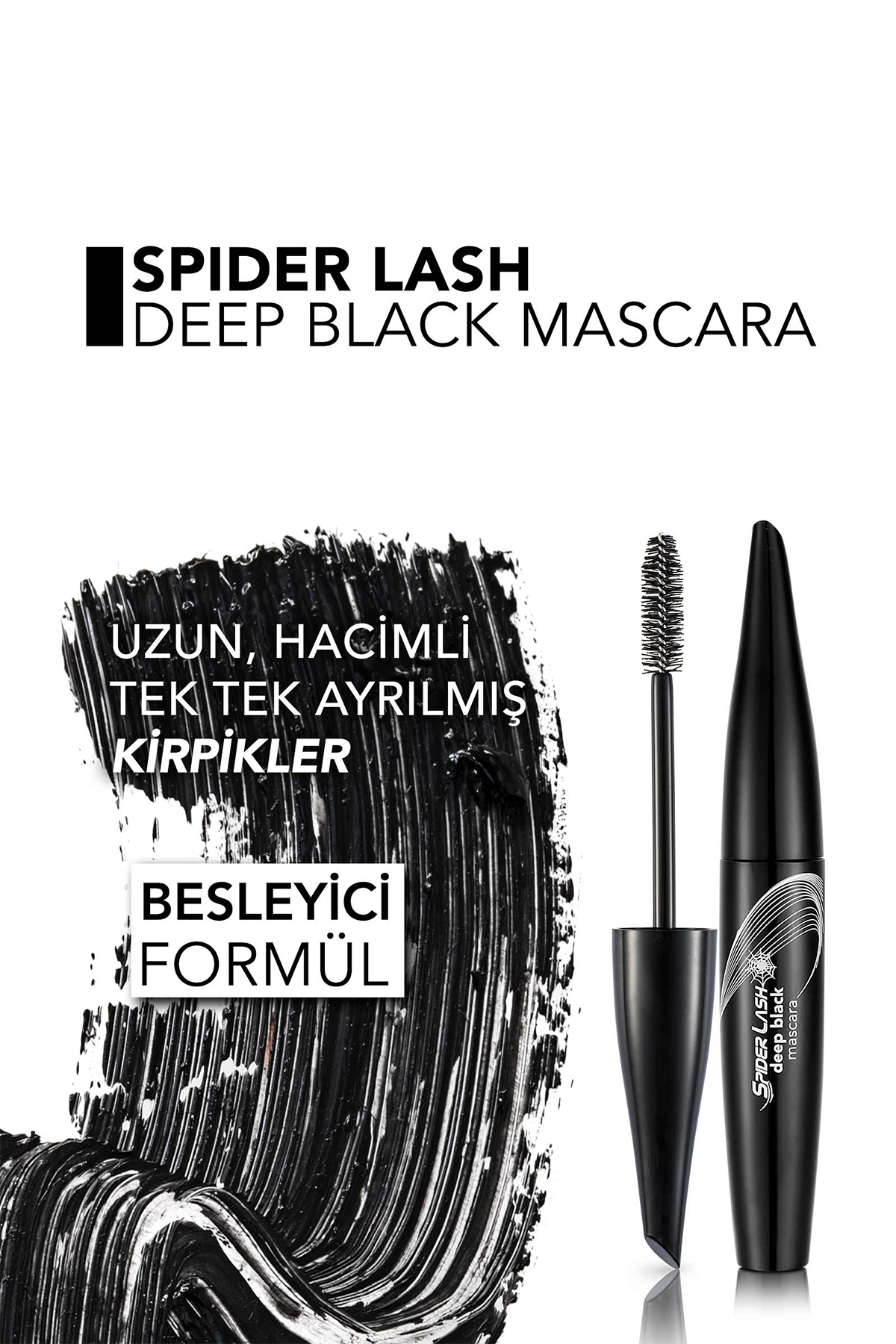 ریمل حجم دهنده (BLACK) - Spider Lash Mascara - 001 Deep Black - 8690604110643 6