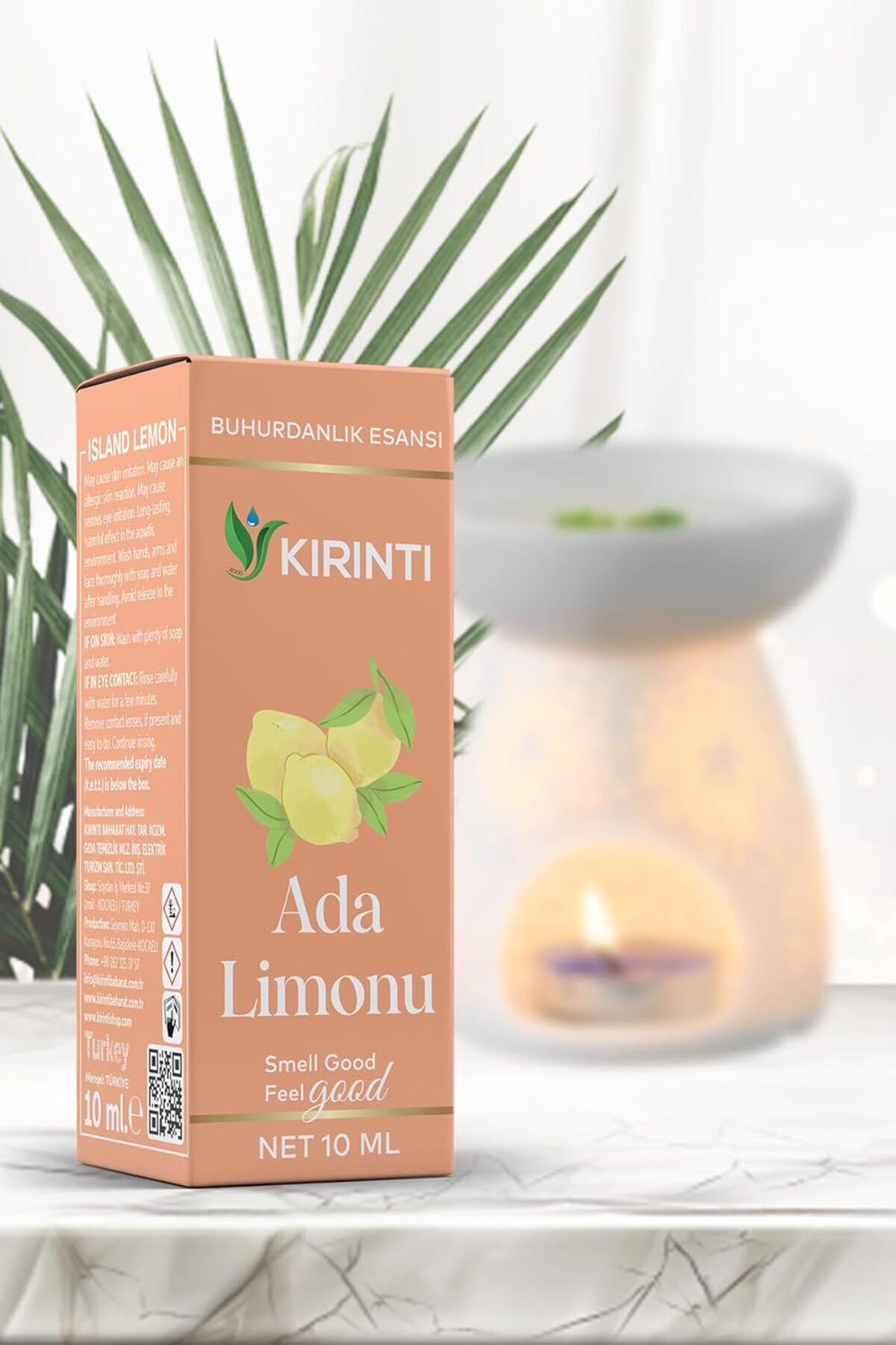 Genel Markalar KIRINTI 2000 Ada Limonu Kokulu Buhurdanlık Esansı 10 Ml