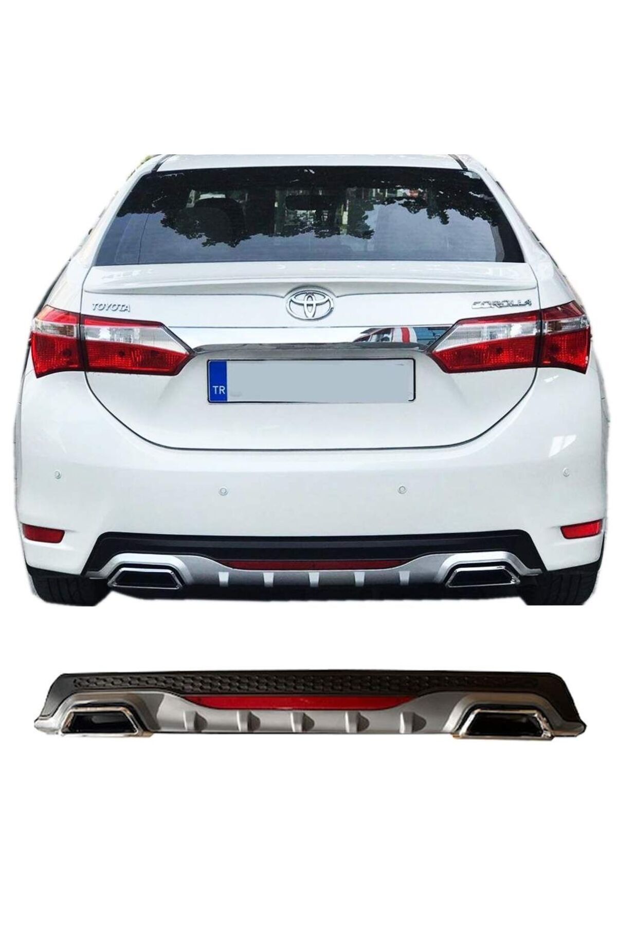 autogp Toyota corolla arka tampon difüzörü amg model 2013 / 2019