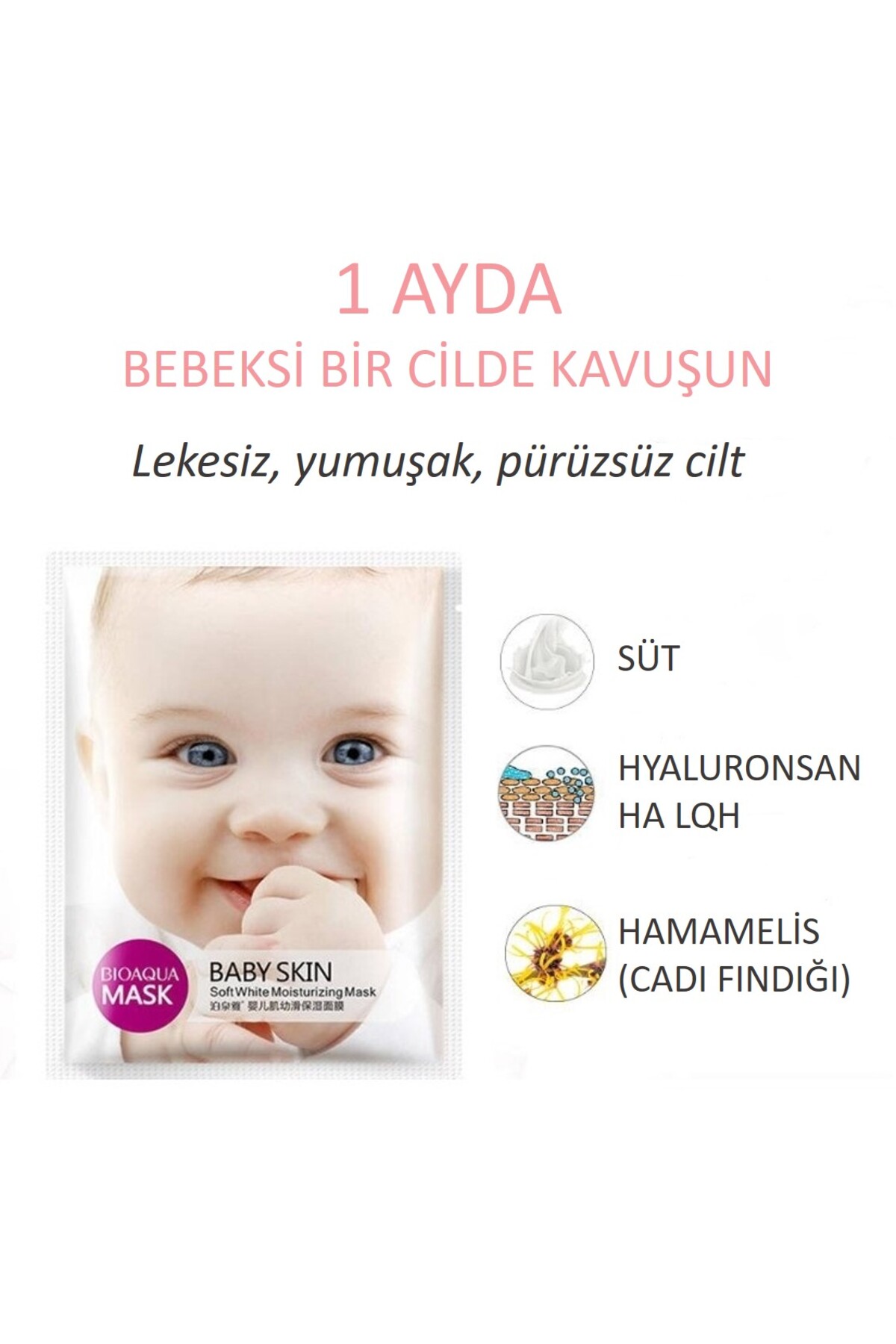 BIOAQUA Baby Skin Bebeksi Pürüzsüzlük 1 Aylık Cilt Bakım Kürü 30