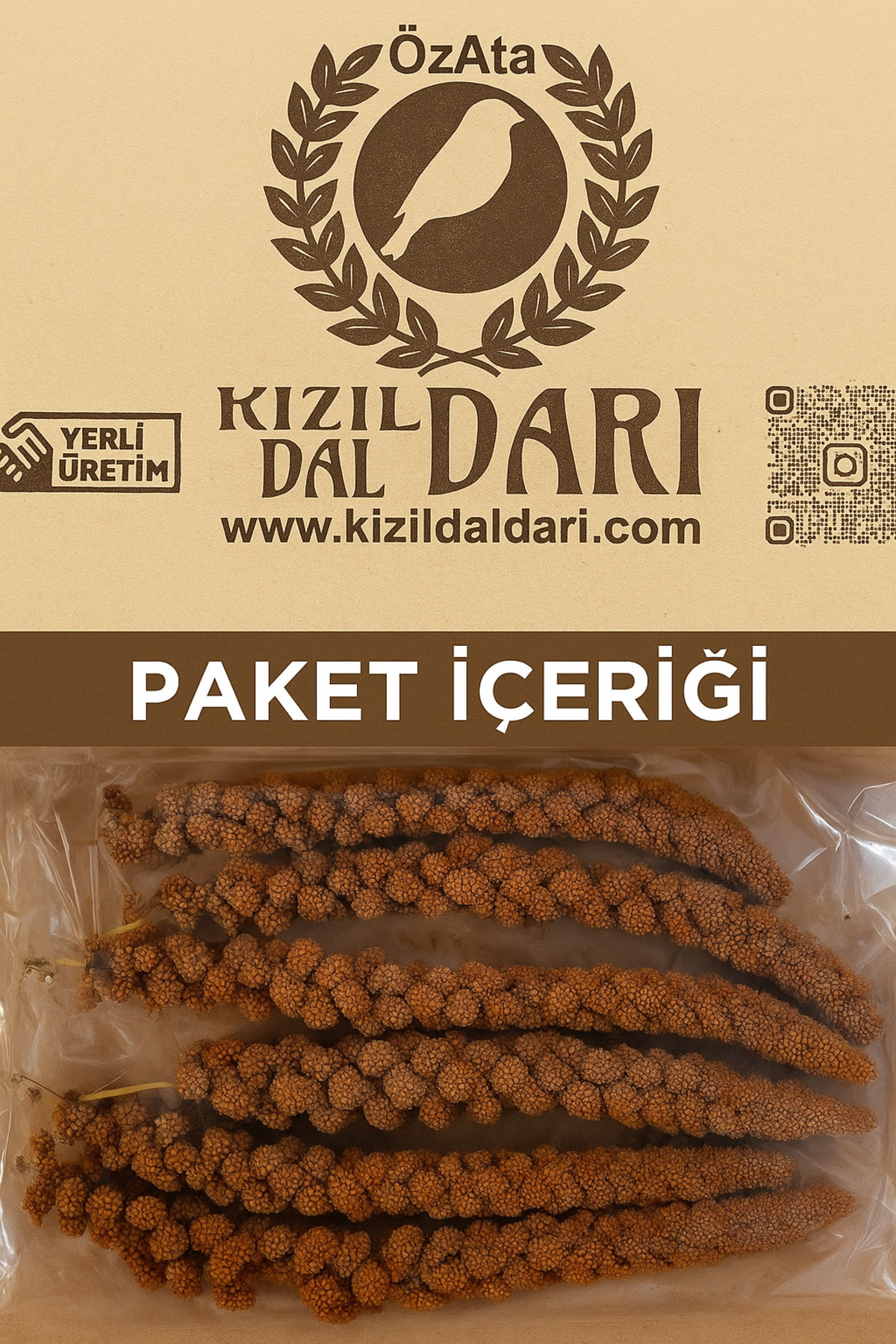 özata kızıl dal darı 5 Adet Yerli Üretim Organik