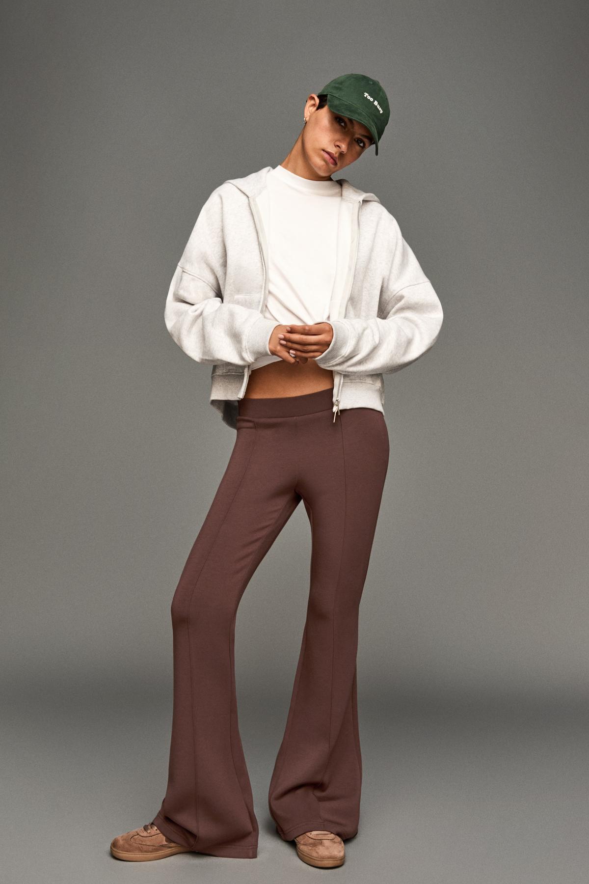 Soft flare fit pants with modal blend