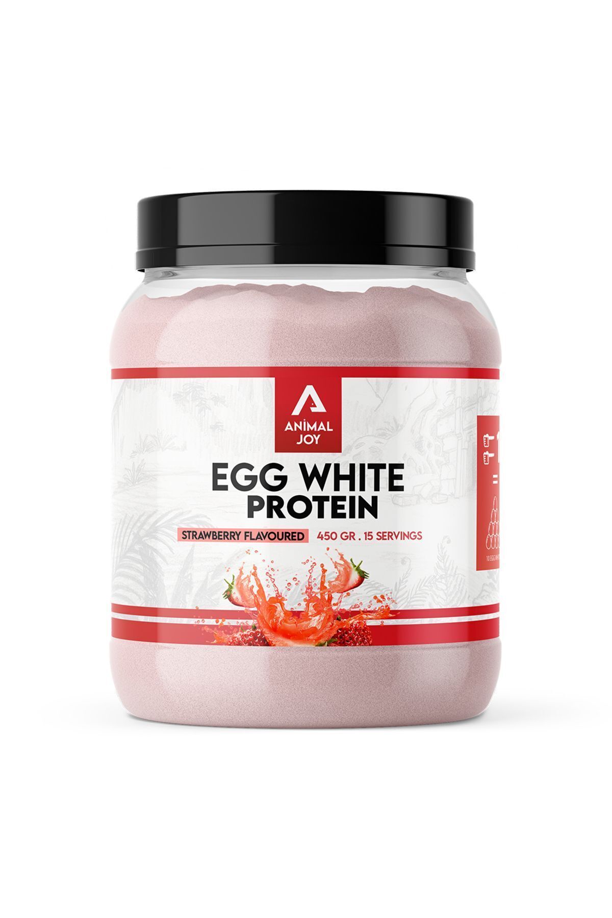 Animal Joy Egg White Protein Tozu Çilek Aromalı 450 gr