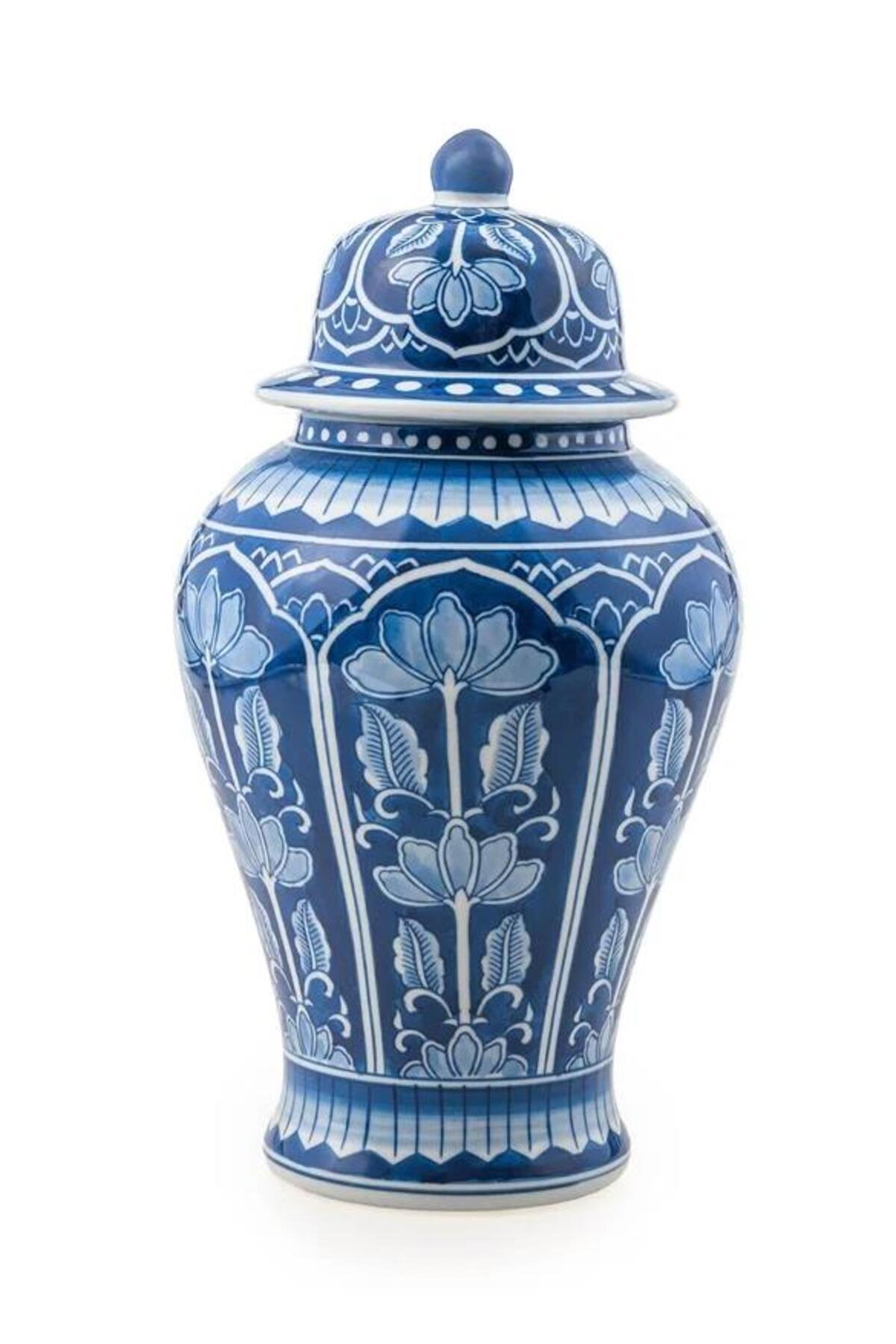 トップス marno mia tank The Mia Dekoratif Kapaklı Küp Lacivert 29x29x56 cm - Fiyatı, Yorumları
