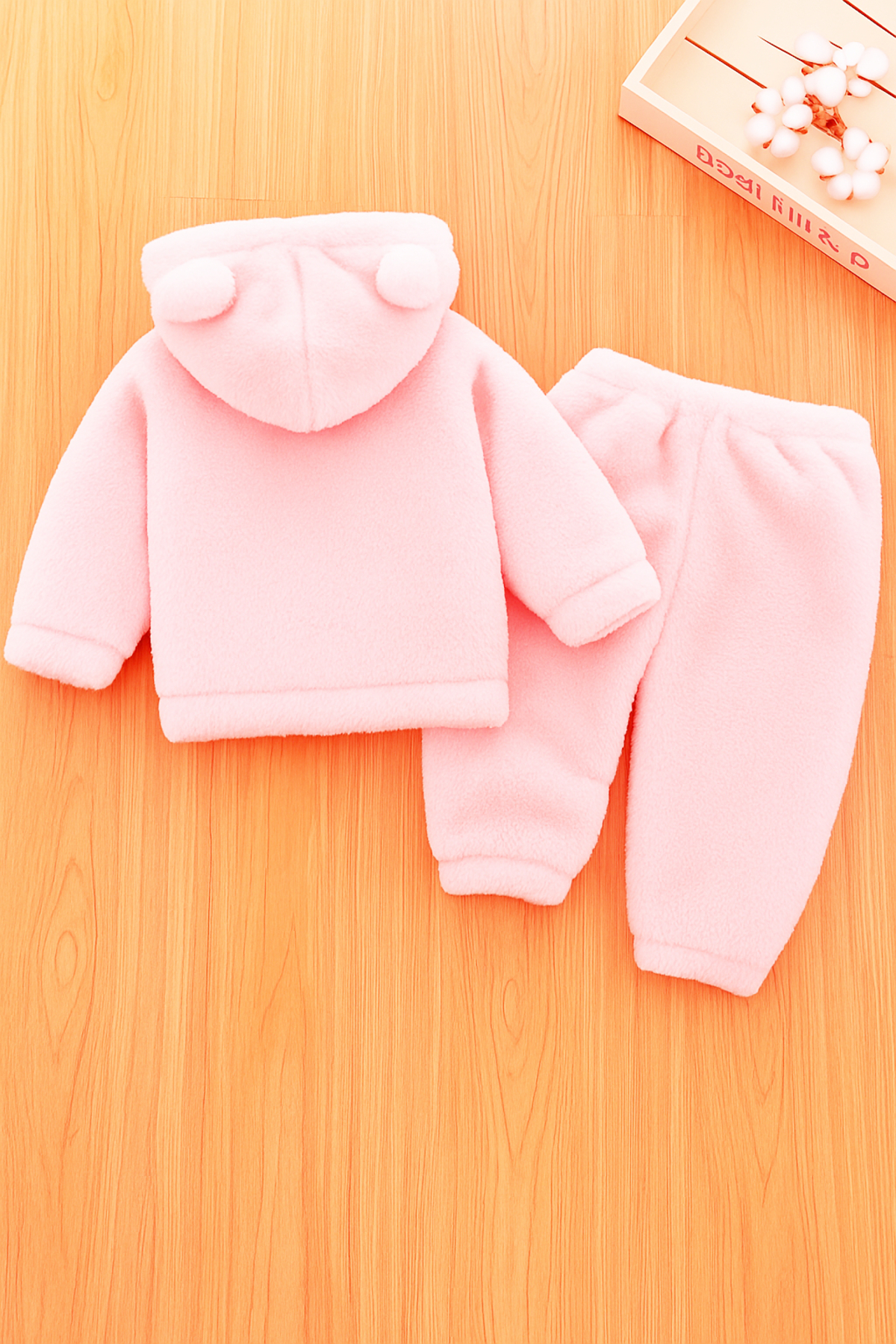 Bubito Unisex Peluş Çocuk Alt Üst Welsoft Takım-Somon fotoğrafı 2 (önizleme)