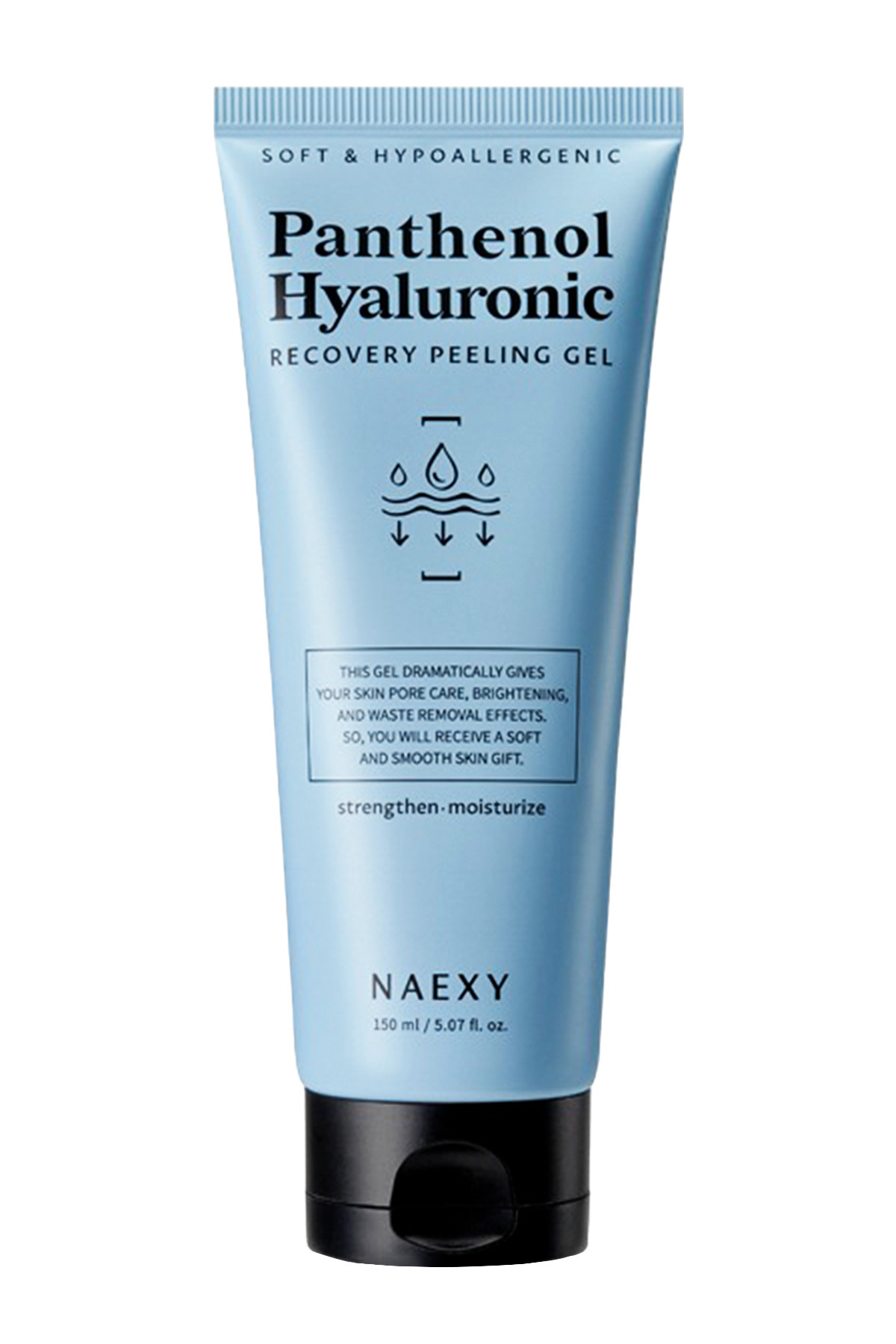 NAEXY Kore Hyalüronik Asit Panthenol Içeren Taneciksiz Gomaj Peeling Kore Peeling Gel 150 ml — 8809414193191
