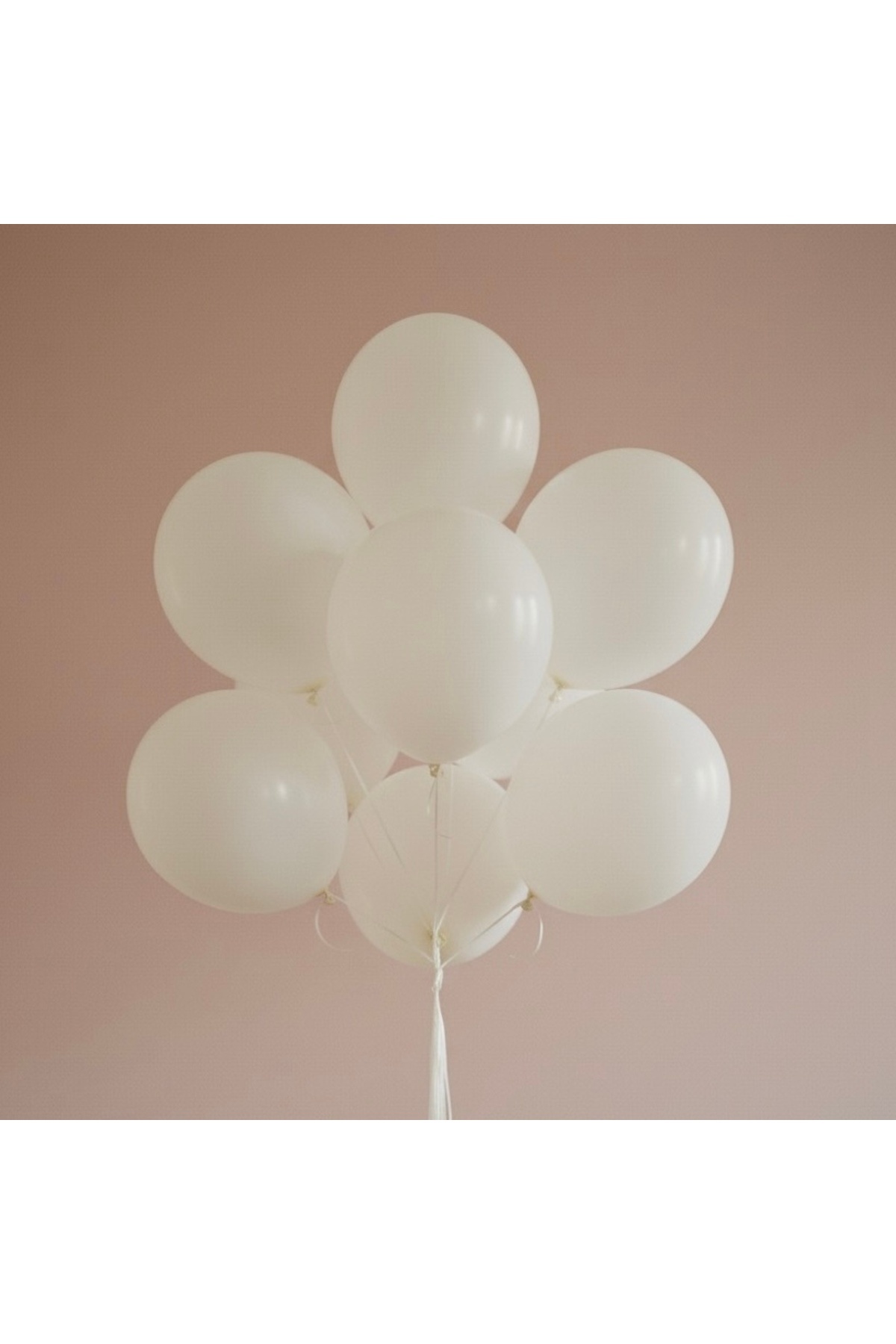 Öz-bal 5'li Paket Beyaz Balon Seti - Parti, Doğum Günü, Özel Gün Süslemesi