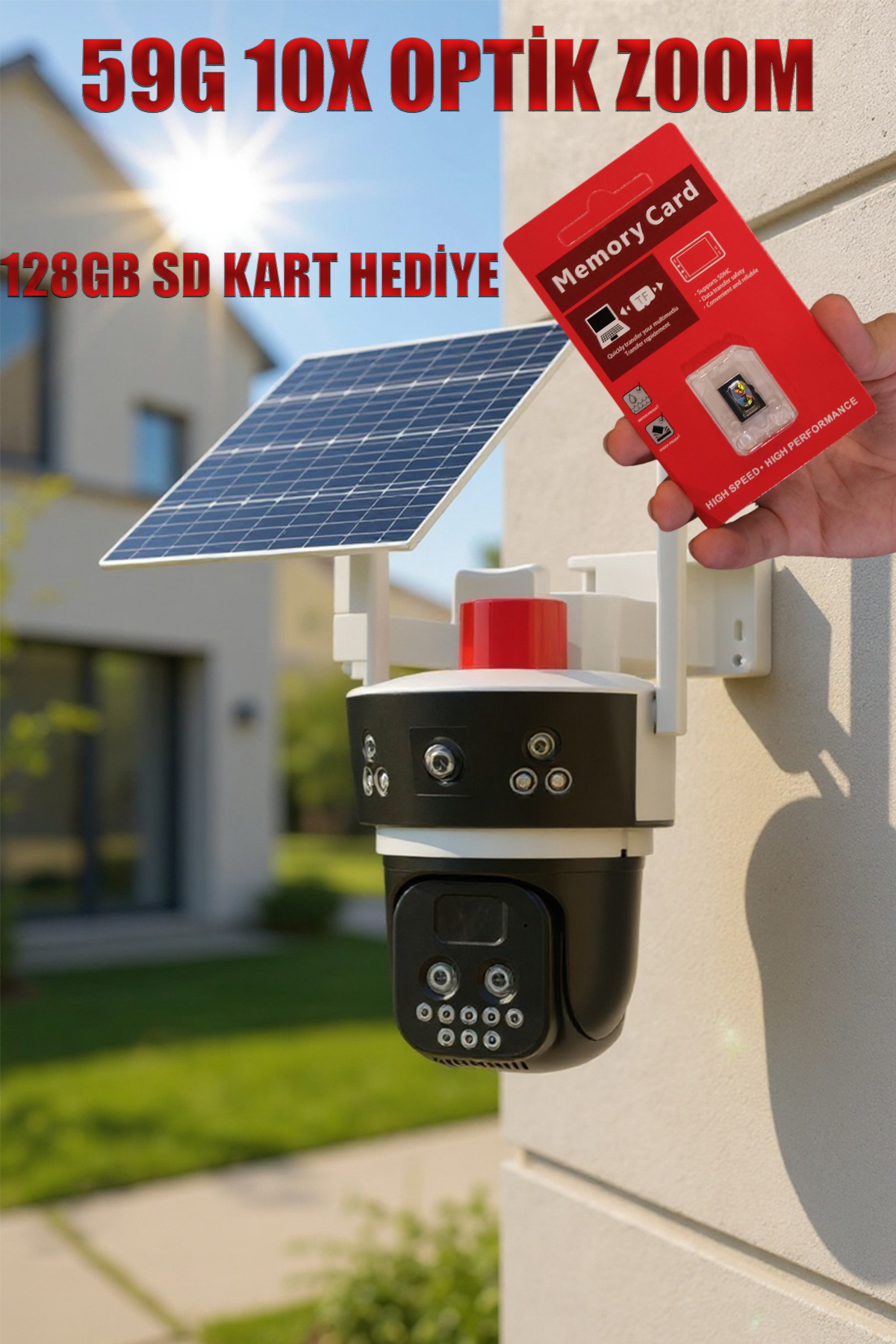 Opticam 584GZ SİM KARTLI GÜNEŞ ENERJİLİ 10X OPTİK YAKINLAŞTIRMA