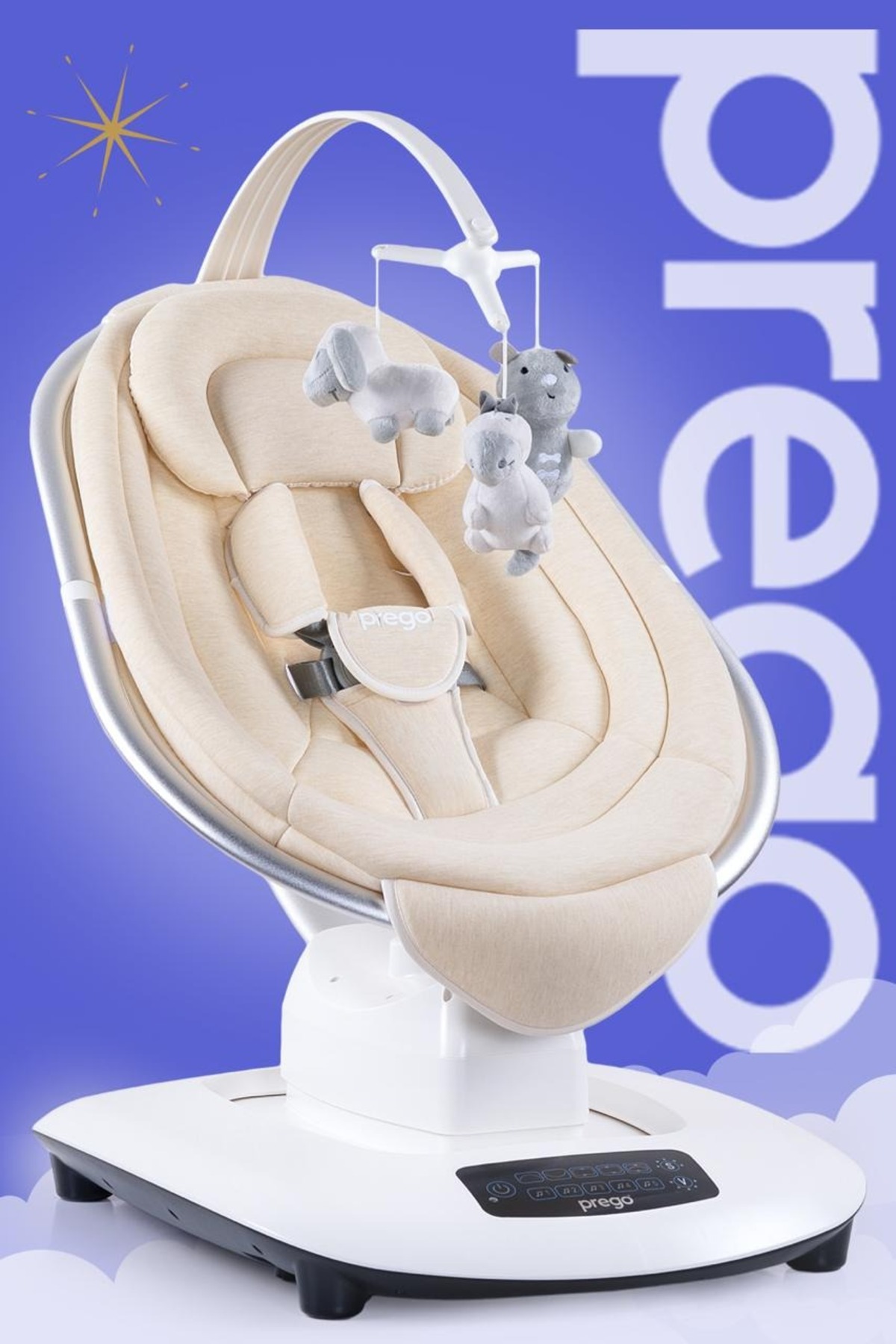 Prego Montes Uzaktan Kumandalı, Müzikli ve Otomatik Sallanan Elektrikli Ana Kucağı & Ev Tipi Beşik fotoğrafı 7 (önizleme)