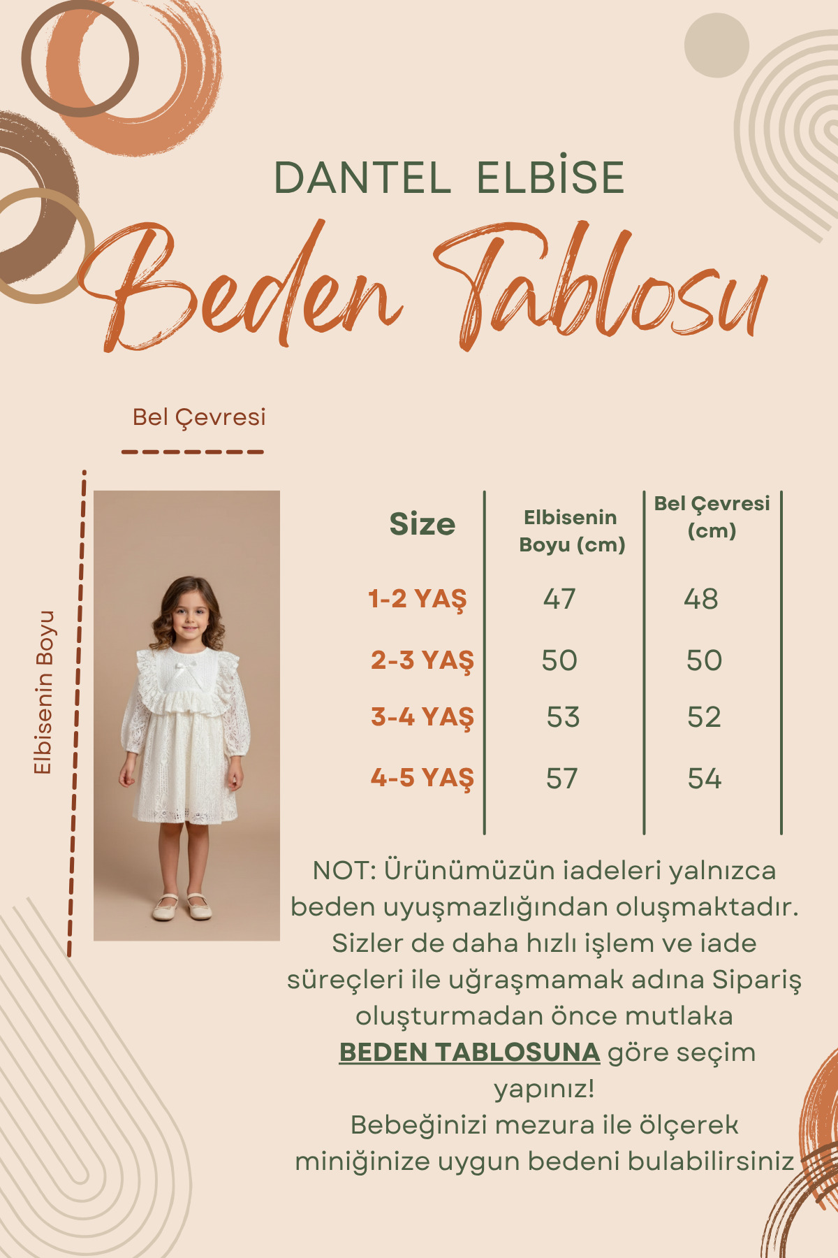 ALYRA Kız Bebek Çocuk Uzun Kollu Dantelli Fiyonklu Fırfırlı Parti Düğün Doğum Günü Bayramlık Elbise fotoğrafı 7 (önizleme)